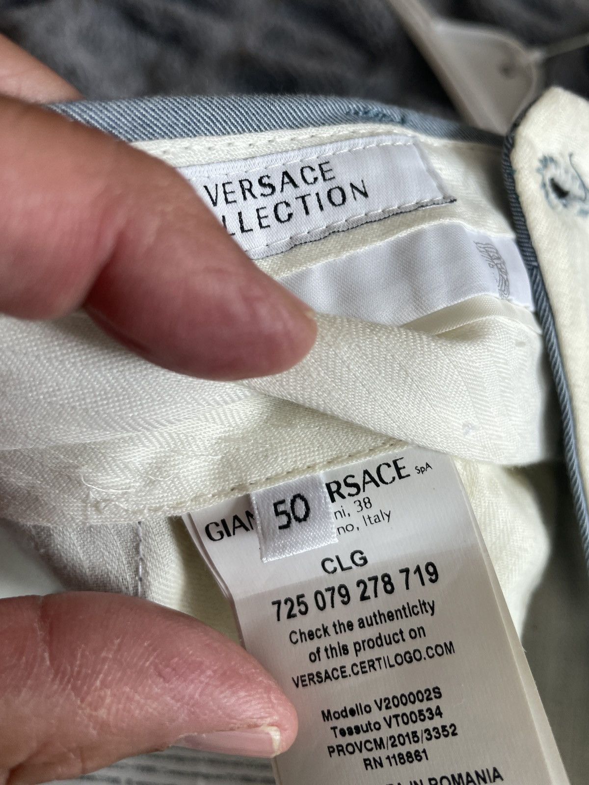 Versace Pantalone FF DO 20 cm Special nwt 235.00 Size US 35 - 13 Thumbnail