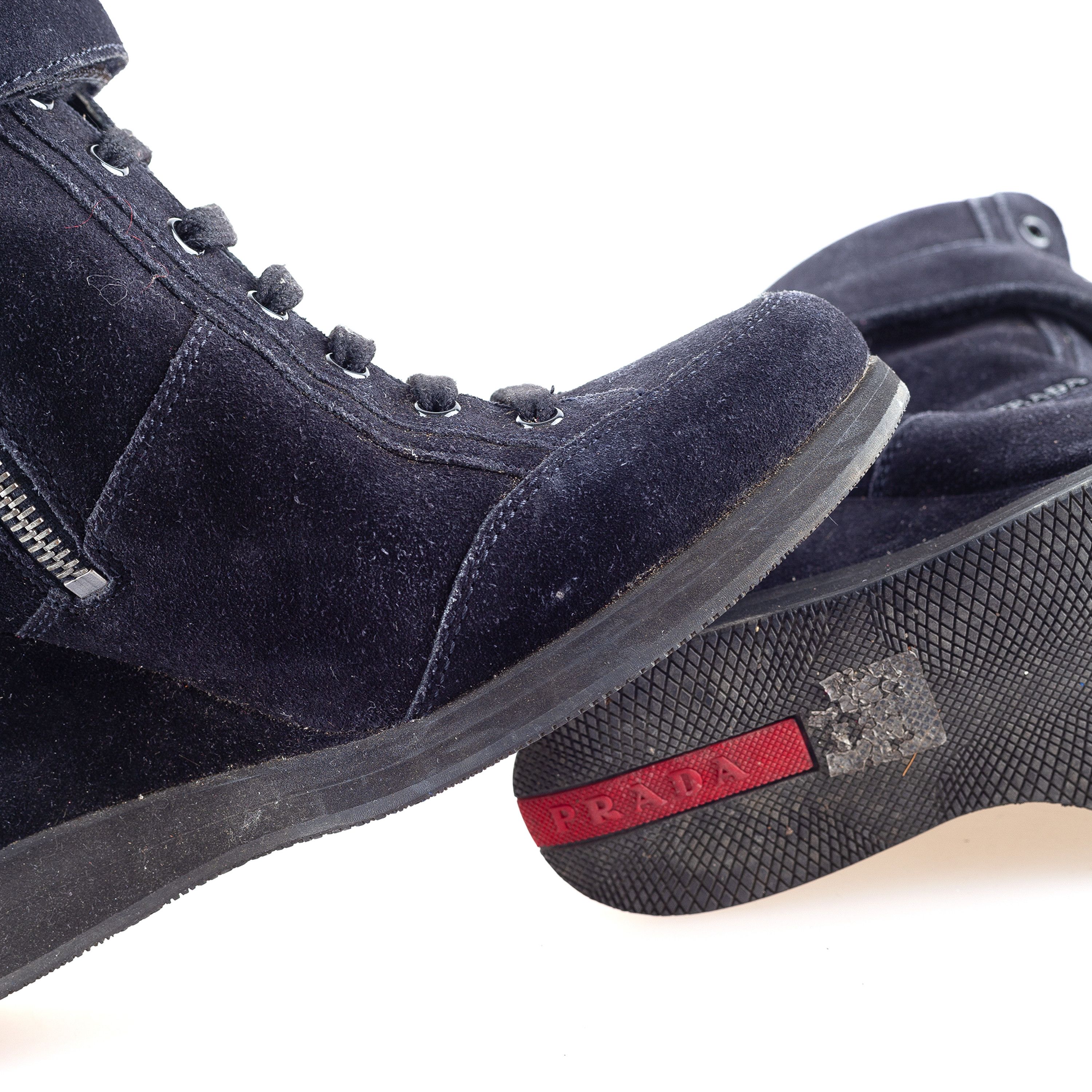 Prada Prada Navy Vintage Wedge Sneakers (38 IT / 39 EU) Size US 8 / IT 38 - 8 Thumbnail
