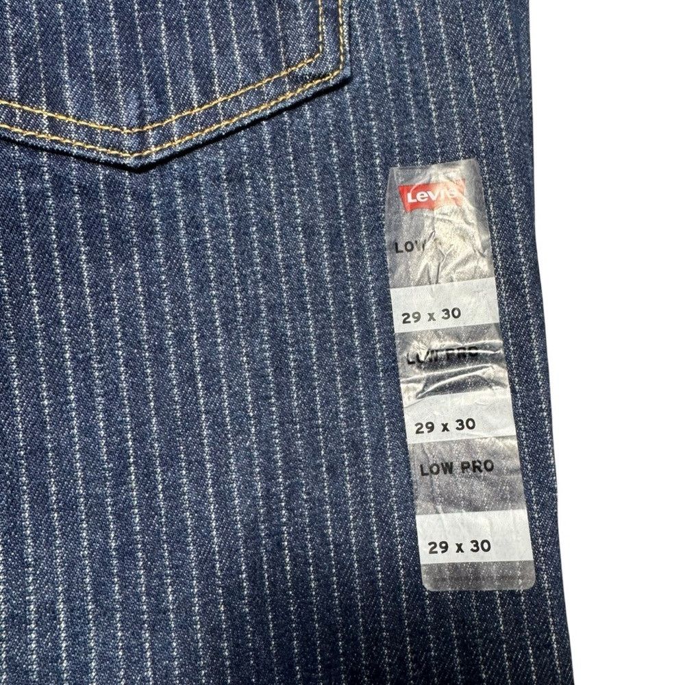 Levi's NWT New Levi's Low Pro Straight Leg Mid Rise Blue Striped J Size 29" - 4 Thumbnail
