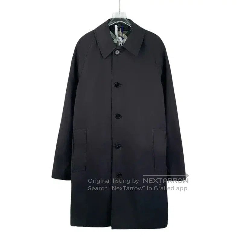 Burberry Black Cotton Men's Trench Coat.