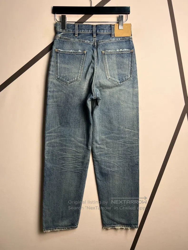 Celine Washed Blue Straight Leg Wide Leg Jeans