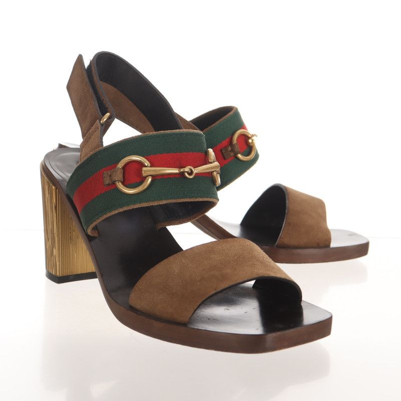 Gucci Gucci Brown High Heel Sandals Size US 8 / IT 38 - 1 Thumbnail