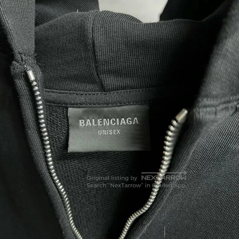 Balenciaga Balenciaga Black Graphic Zip Sweatshirt. Size US M / EU 48-50 / 2 - 3 Thumbnail