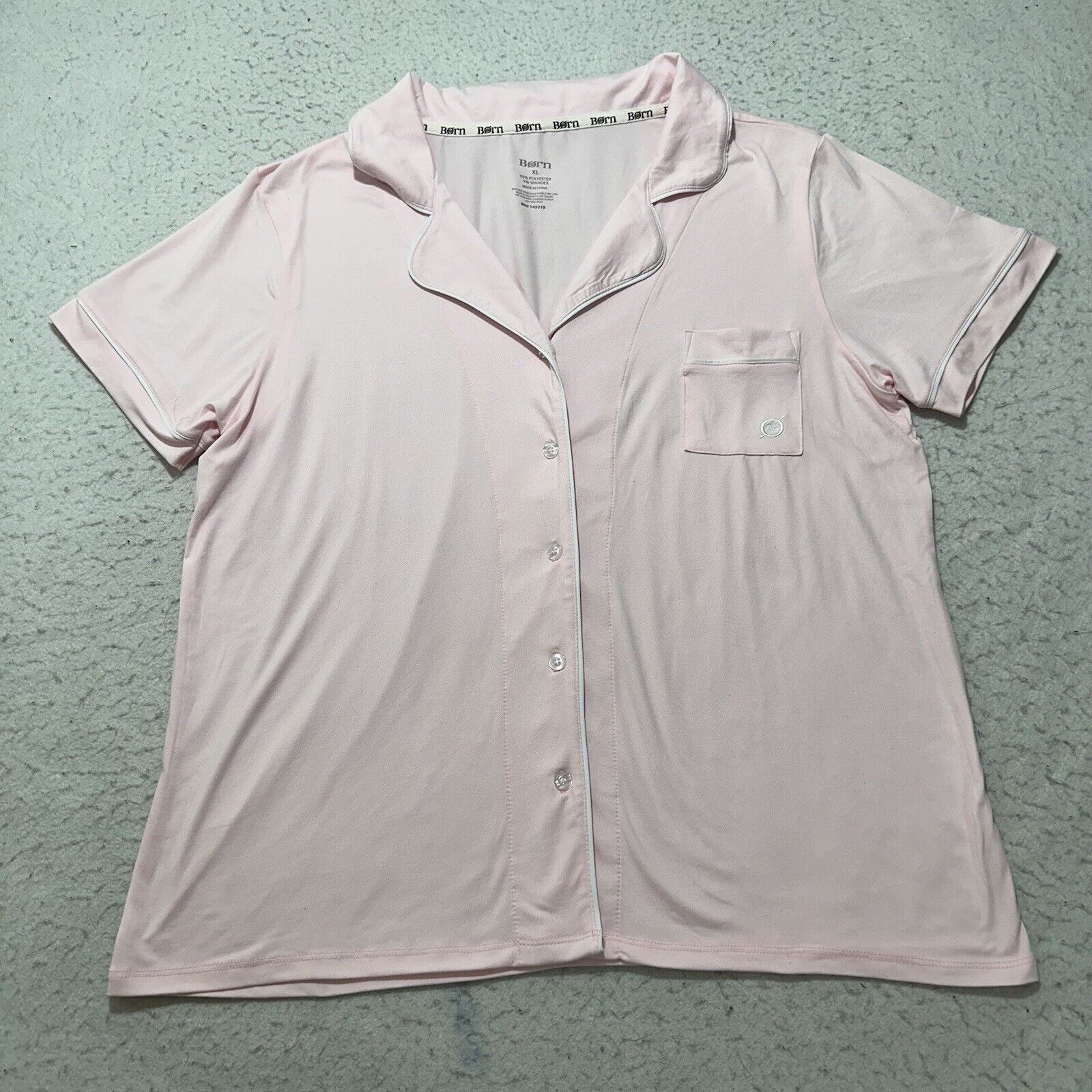 Born Børn XL Button Down Sleep Shirt Lightweight Pink Size XL / US 12-14 / IT 48-50 - 1 Thumbnail