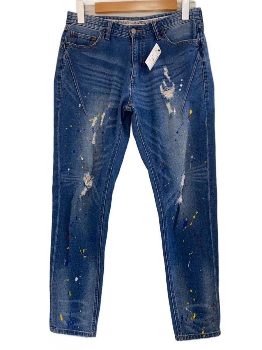 Number (N)ine Distressed Paint Splatter Denim Jeans Size US 31 - 1 Thumbnail
