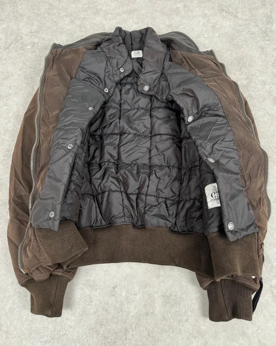 C.P. Company C.P. Company Hybrid Brown Leather Bomber Jacket Size US L / EU 52-54 / 3 - 8 Thumbnail
