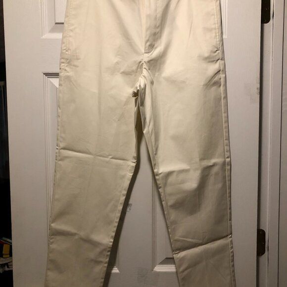 Theory THEORY MEN'S NEW BEIGE 95%COTTON CASUAL PANTS SIZE: 32/28 Size US 32 / EU 48 - 2 Thumbnail
