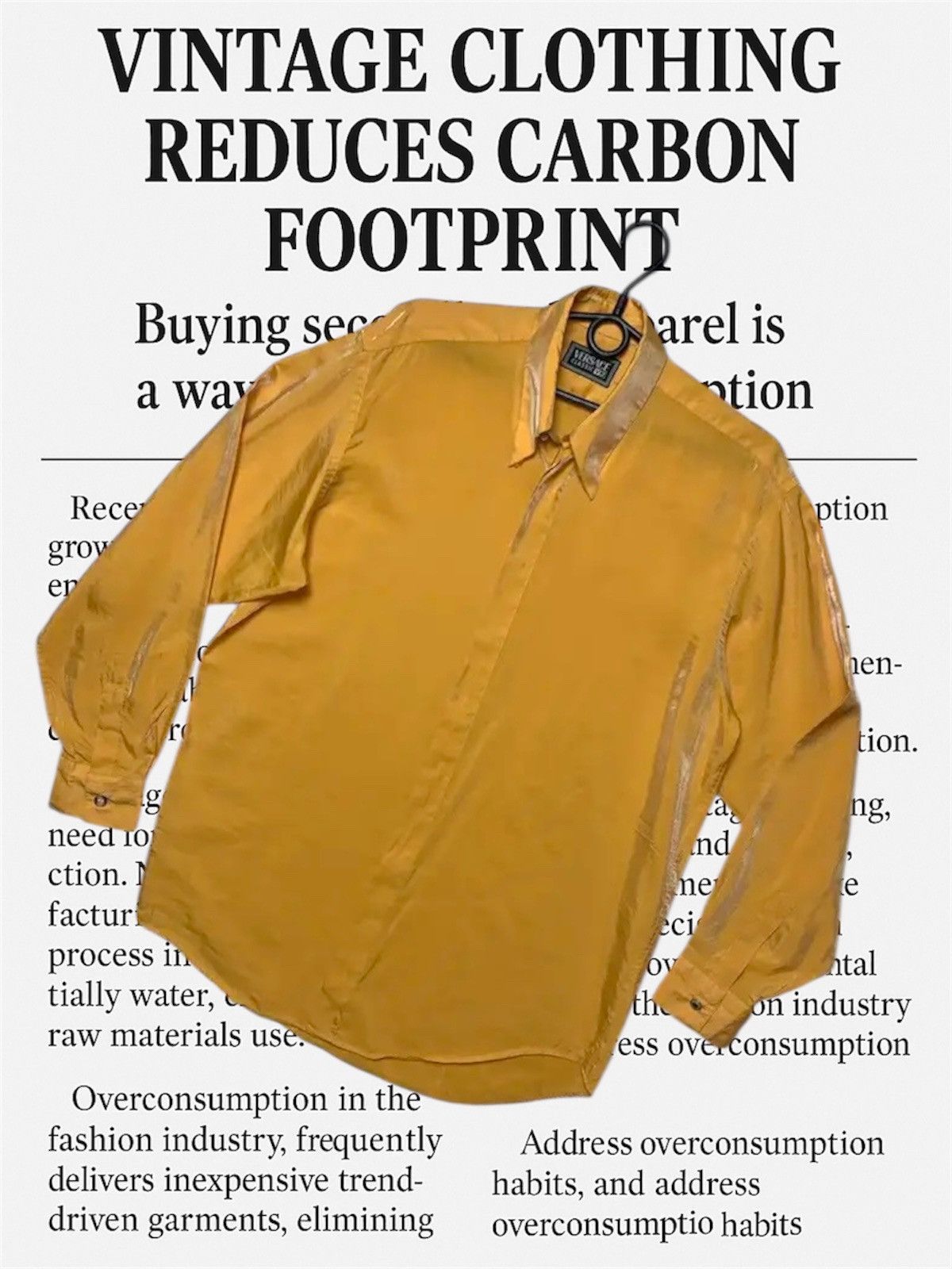 Vintage Vintage Versace shirt gold rare nylon size M Size US M / EU 48-50 / 2 - 1 Thumbnail