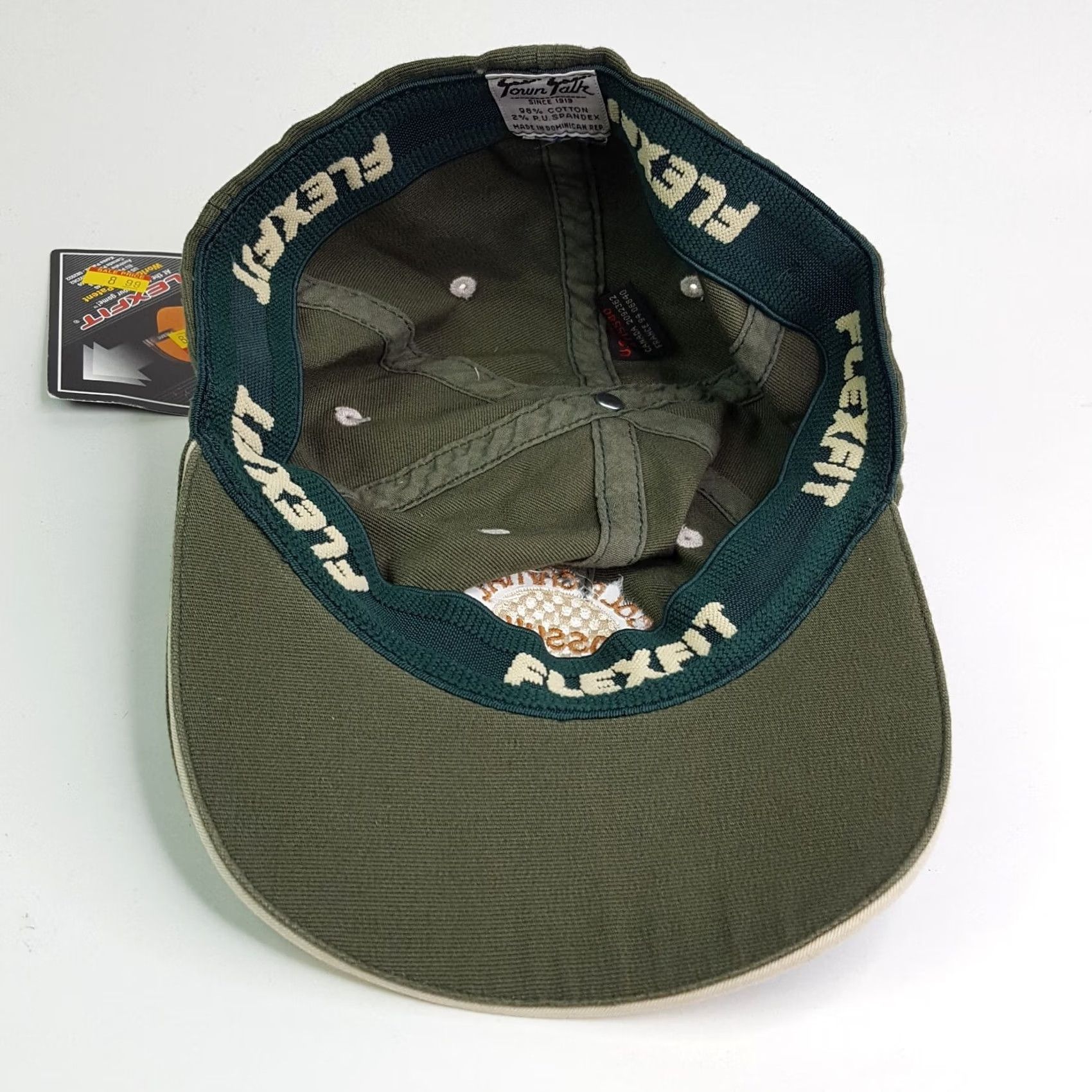Vintage VINTAGE Crossville Golf PGA Stretch Outdoor Sports Hat Baseball Cap Mens Green 90s Town Talk Vintage Hat Size ONE SIZE - 7 Thumbnail