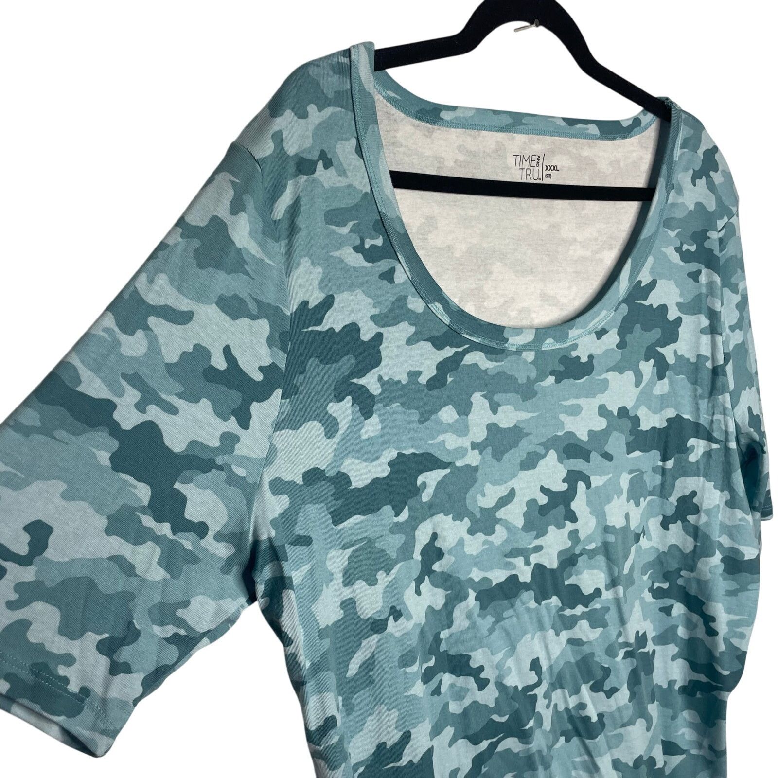 Walmart NWOT Blue Camo Cotton Shirt Size XXXL Size 3XL / US 20-22 - 5 Thumbnail