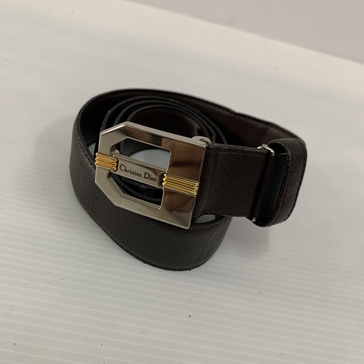 Christian Dior Monsieur Christian Dior Leather Belts Size 38 - 2 Thumbnail