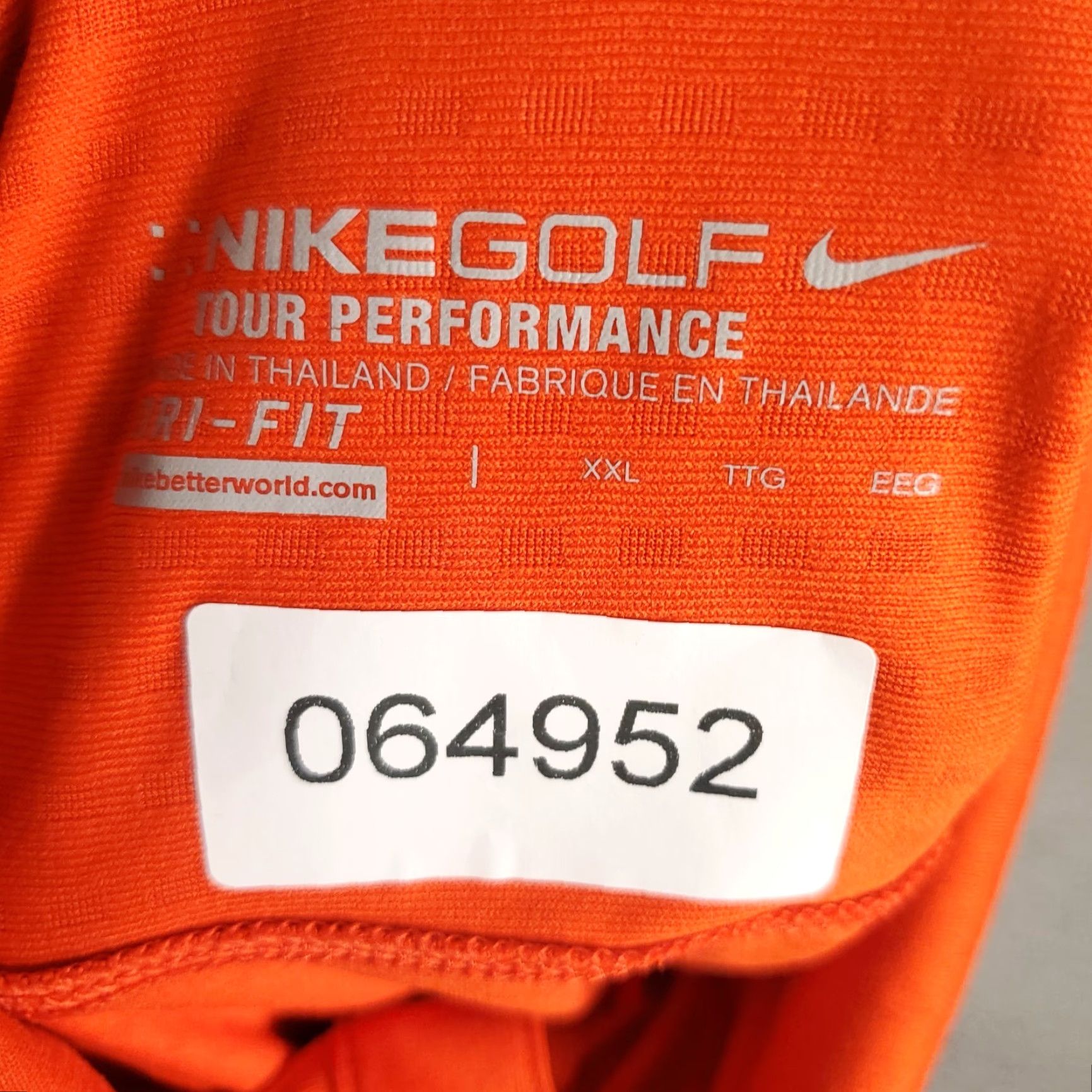 Nike Nike Polo Shirt Mens Size 2XL Orange Swoosh Golf Casual Short Sleeve Size US XXL / EU 58 / 5 - 7 Thumbnail