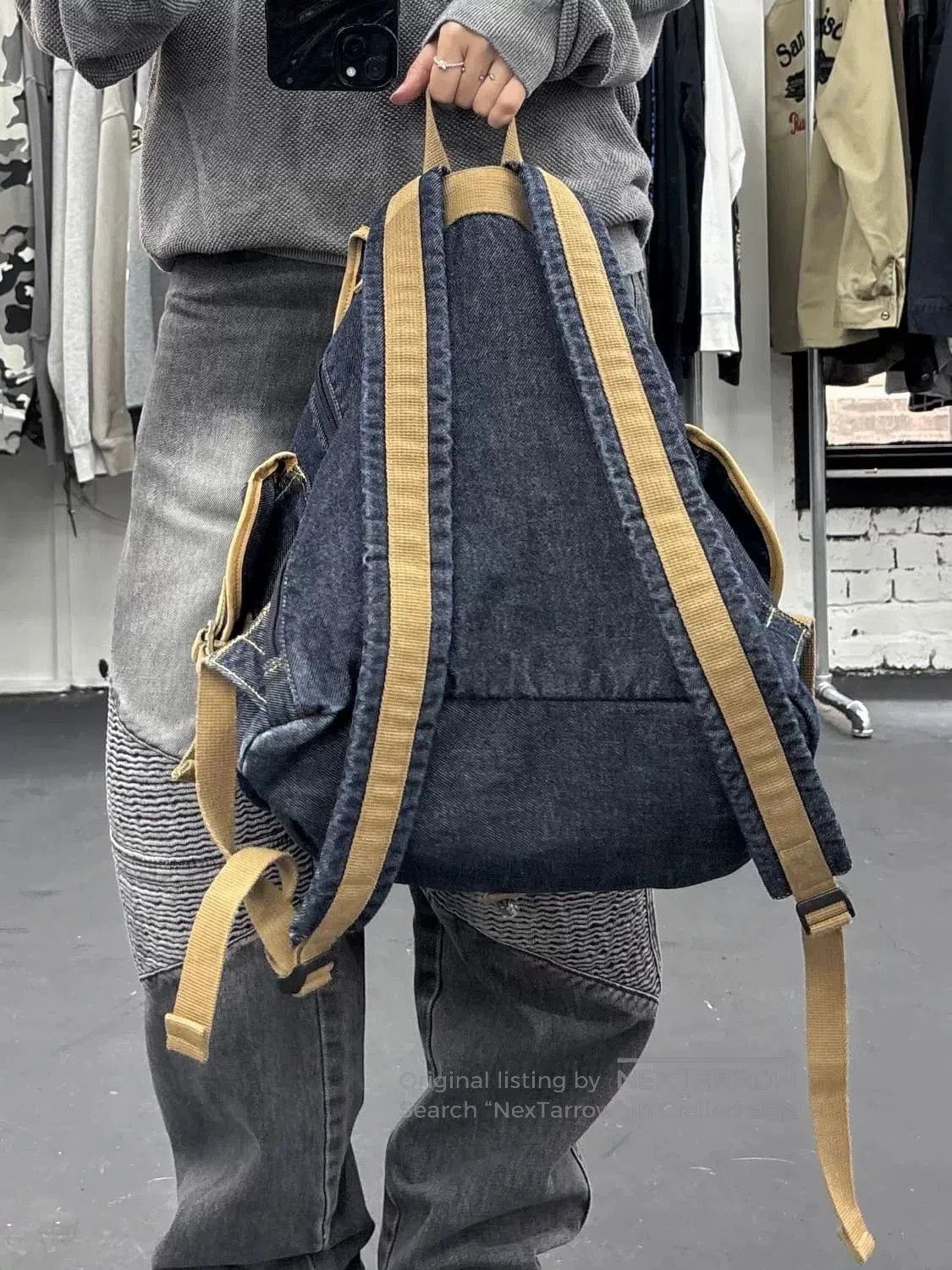 Champion Champion Vintage Denim Parachute Backpack. Size ONE SIZE - 6 Thumbnail