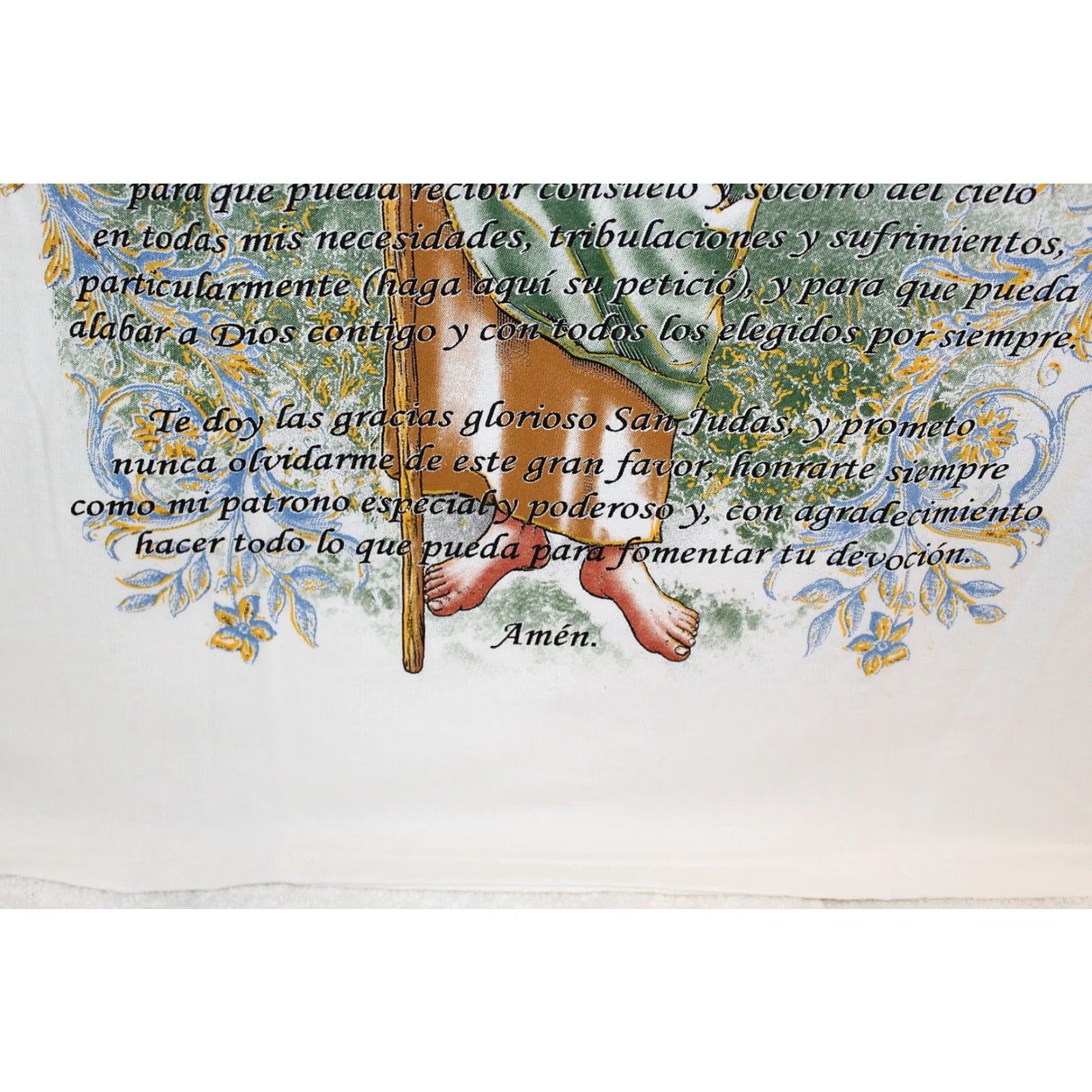 Vintage SAN JUDAS TADEO ORACION JUDAS THADDEUS SAINT JUDE T-SHIRT T-Shirt White 2XL Men Graphic Tee 100% Cotton Short Sleeve Size US XXL / EU 58 / 5 - 4 Thumbnail