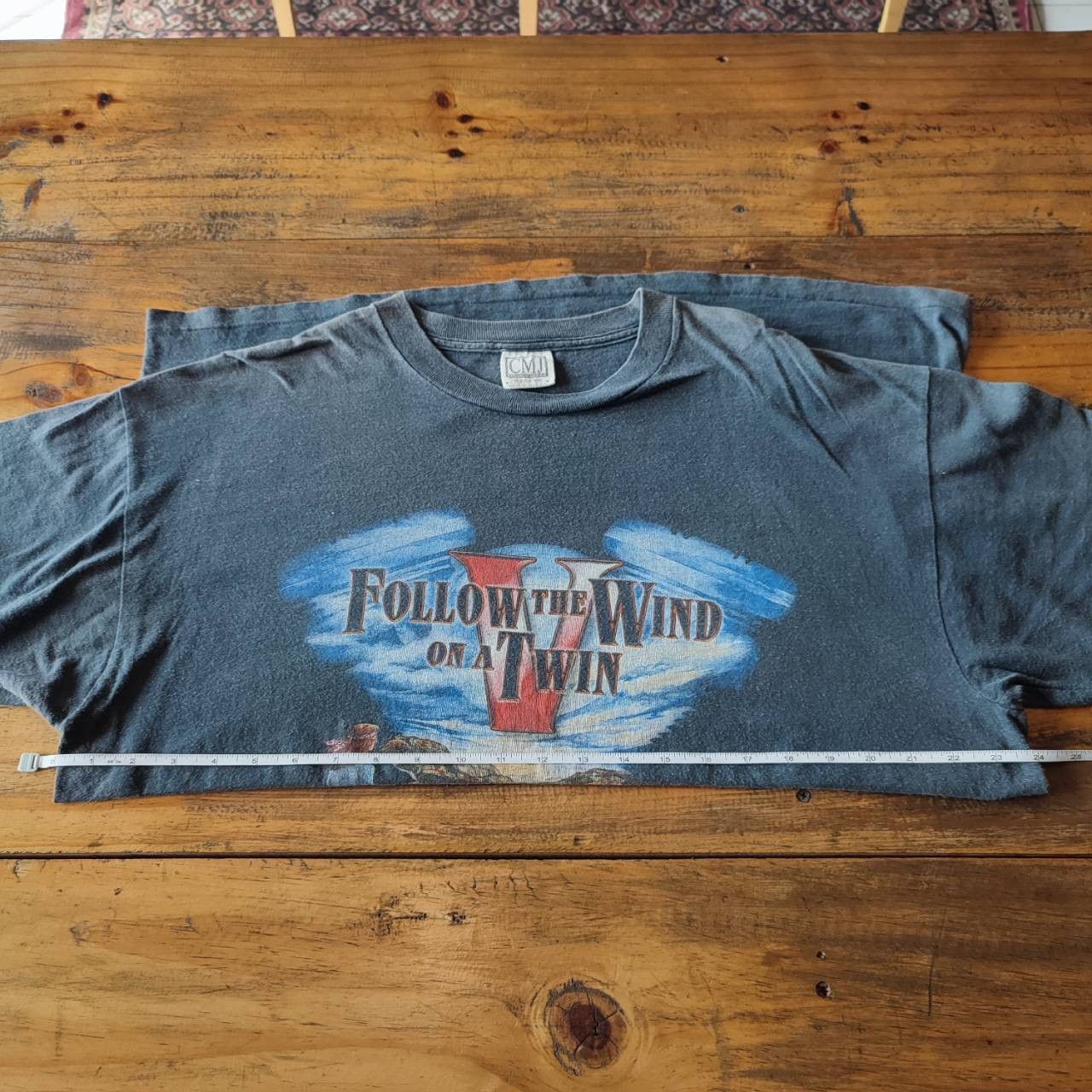 Harley Davidson × Vintage Vintage 1998 "Follow The Wind" T-Shirt Size US XL / EU 56 / 4 - 7 Thumbnail