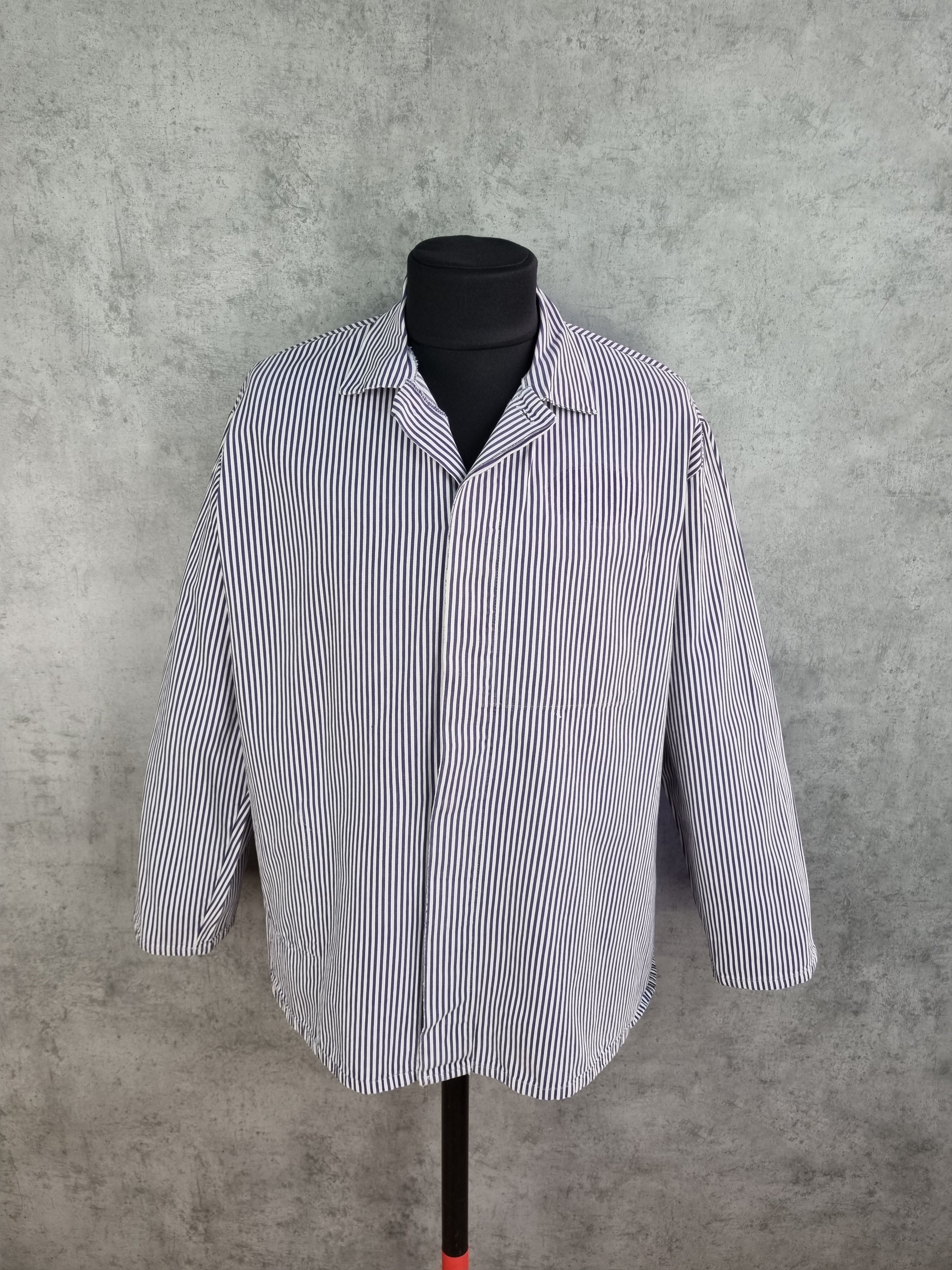 Le Laboureur × Vetra Vintage Striped Sailing Marina Worker German Light Jacket Size US XXL / EU 58 / 5 - 20 Thumbnail