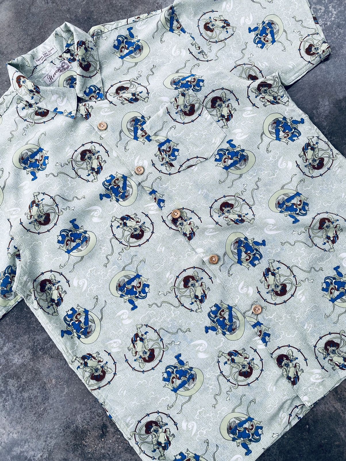 Japanese Brand Vintage Stevenson Devil Printed Button Ups Size US XL / EU 56 / 4 - 5 Thumbnail