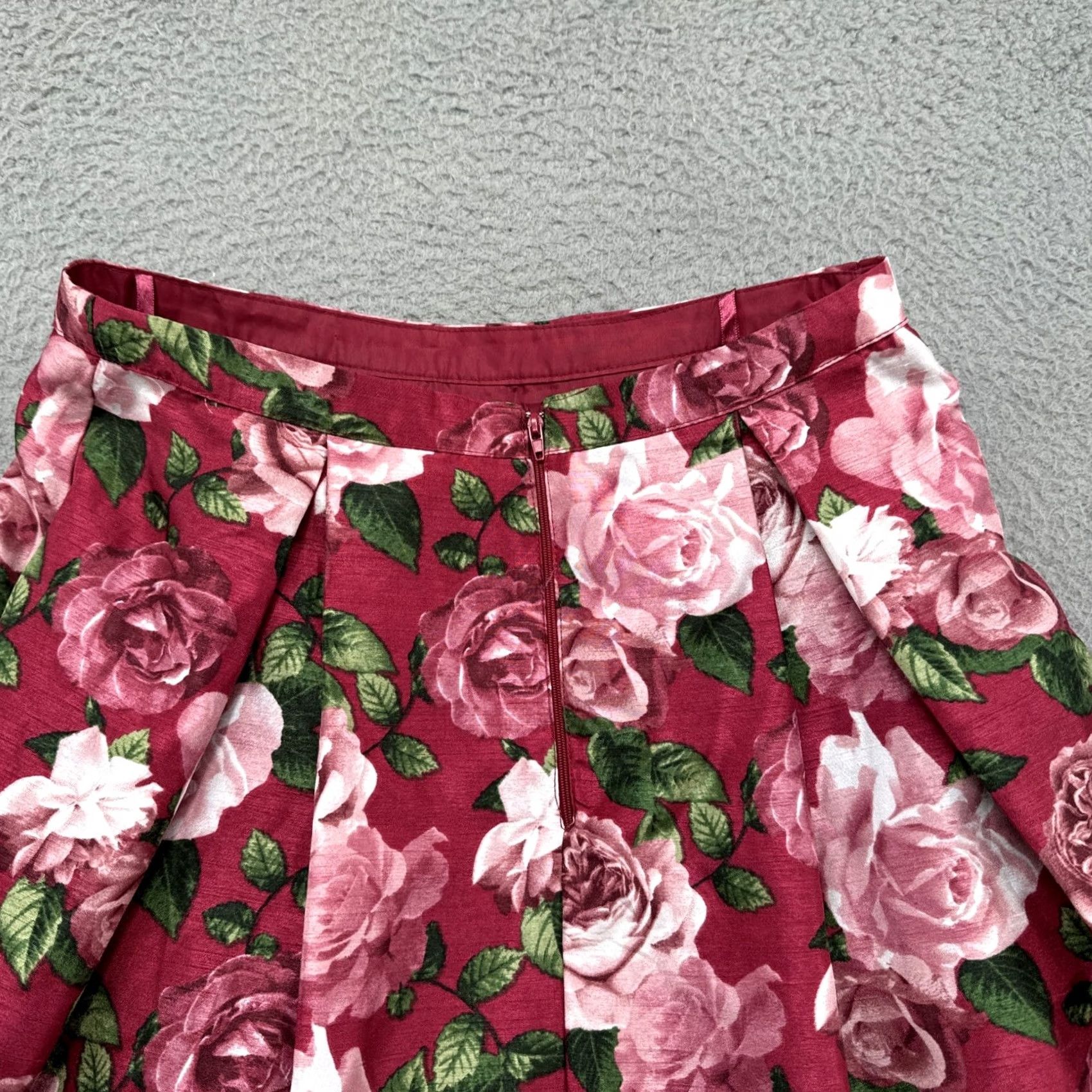 Vintage VINTAGE My Michelle Floral Skirt Womens Juniors 9 Pink Magenta Pleated Short Skirt 90s Womens Size 30" / US 8 / IT 44 - 7 Thumbnail