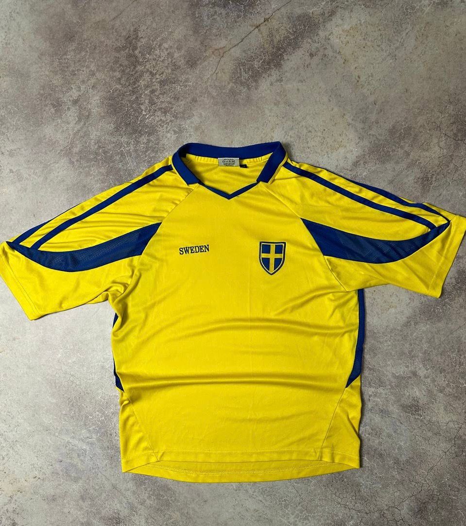 Pre-owned Jersey X Soccer Jersey Vintage Sweden 90's Soccer Jersey In Yellow