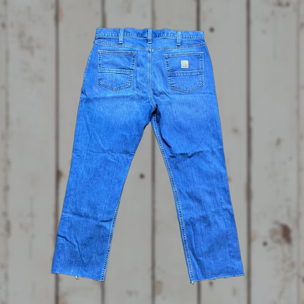 Carhartt Carhartt Jeans Mens Relaxed Fit Denim Size 36 x 32 Irregular Cut Off Hem Size US 36 / EU 52 - 1 Thumbnail