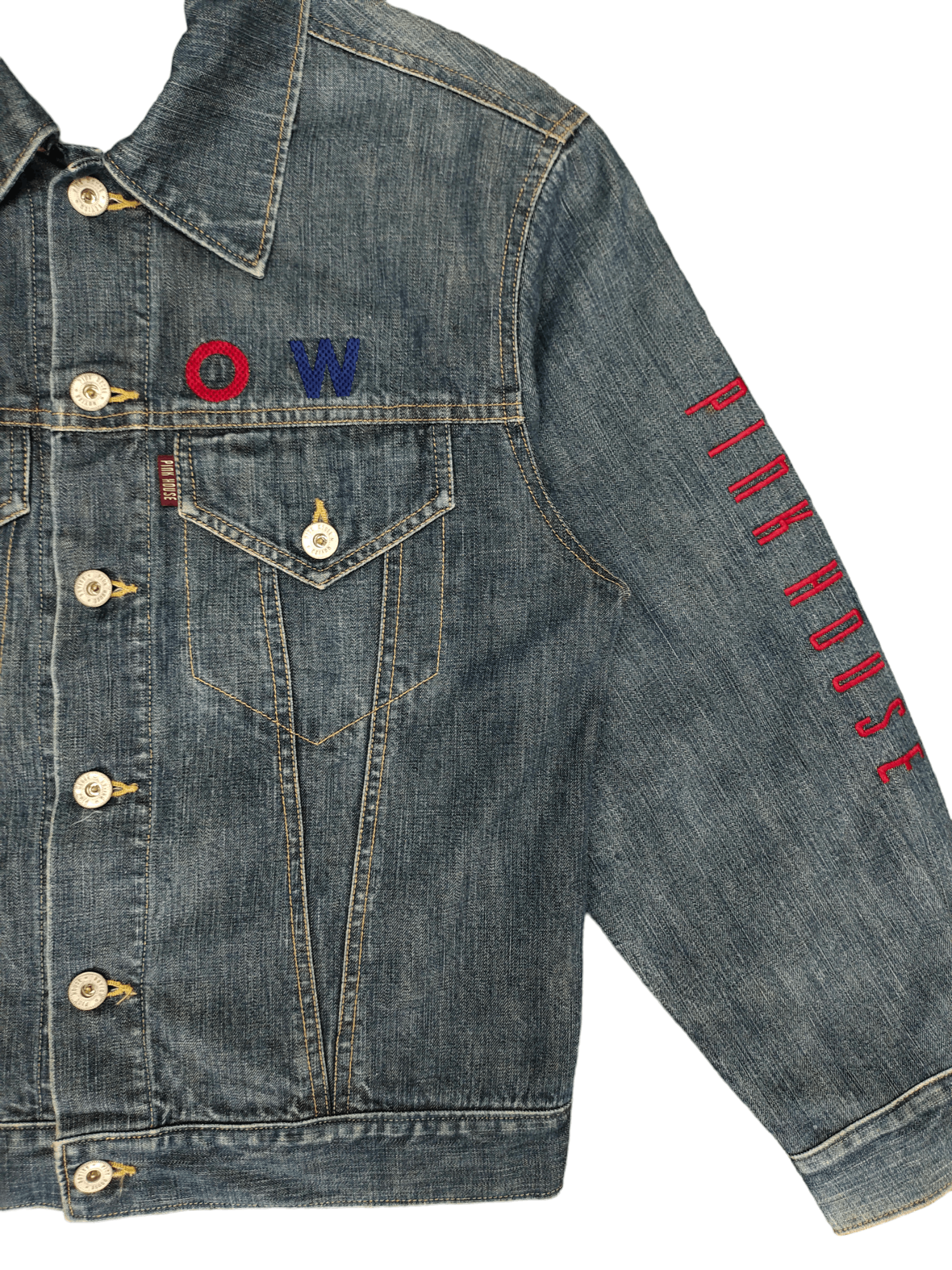 Karl Helmut SS99 Pink House World Patchwork Denim Jacket Karl Helmut Size M / US 6-8 / IT 42-44 - 7 Thumbnail