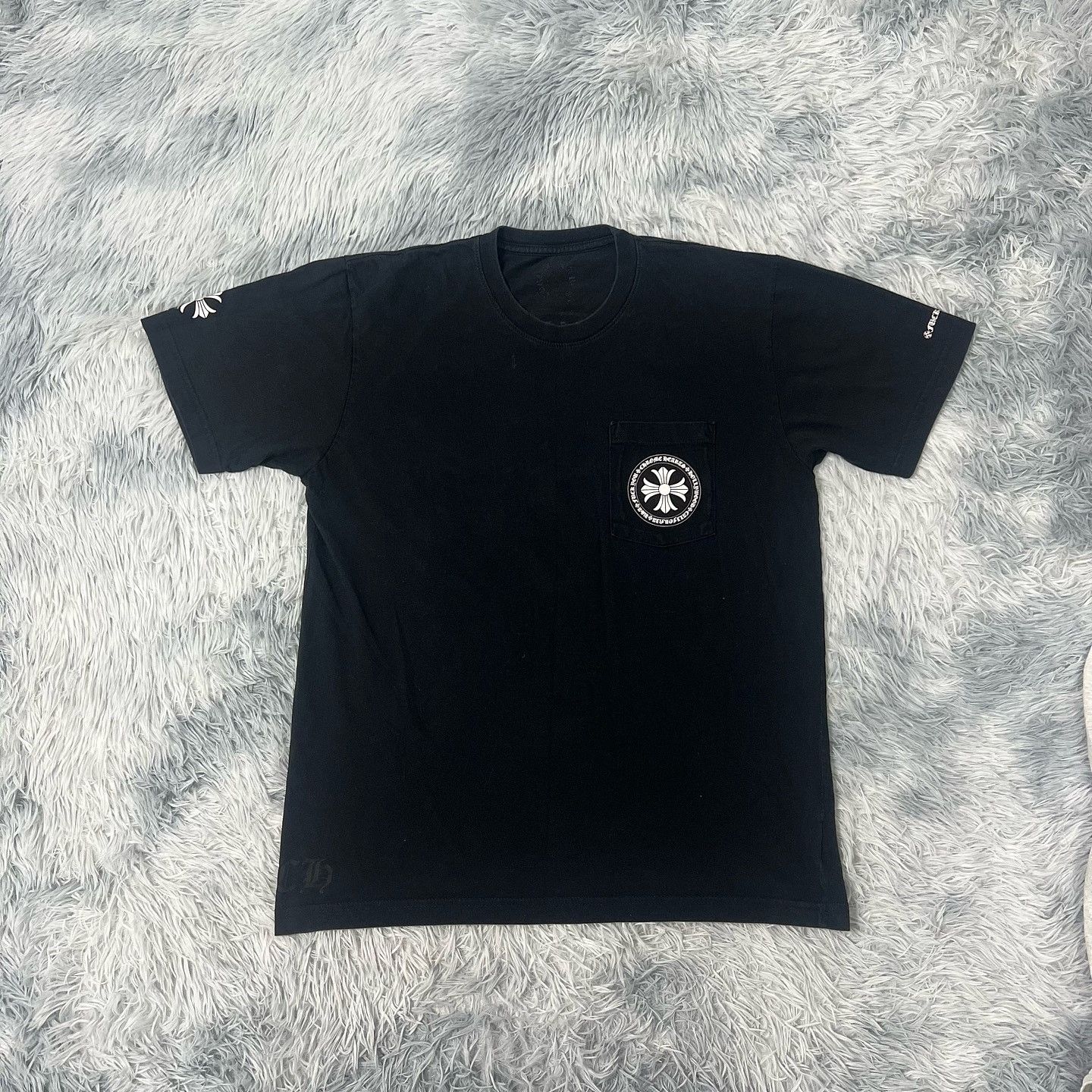 Chrome Hearts chrome hearts big cross pocket t shirt black | Grailed