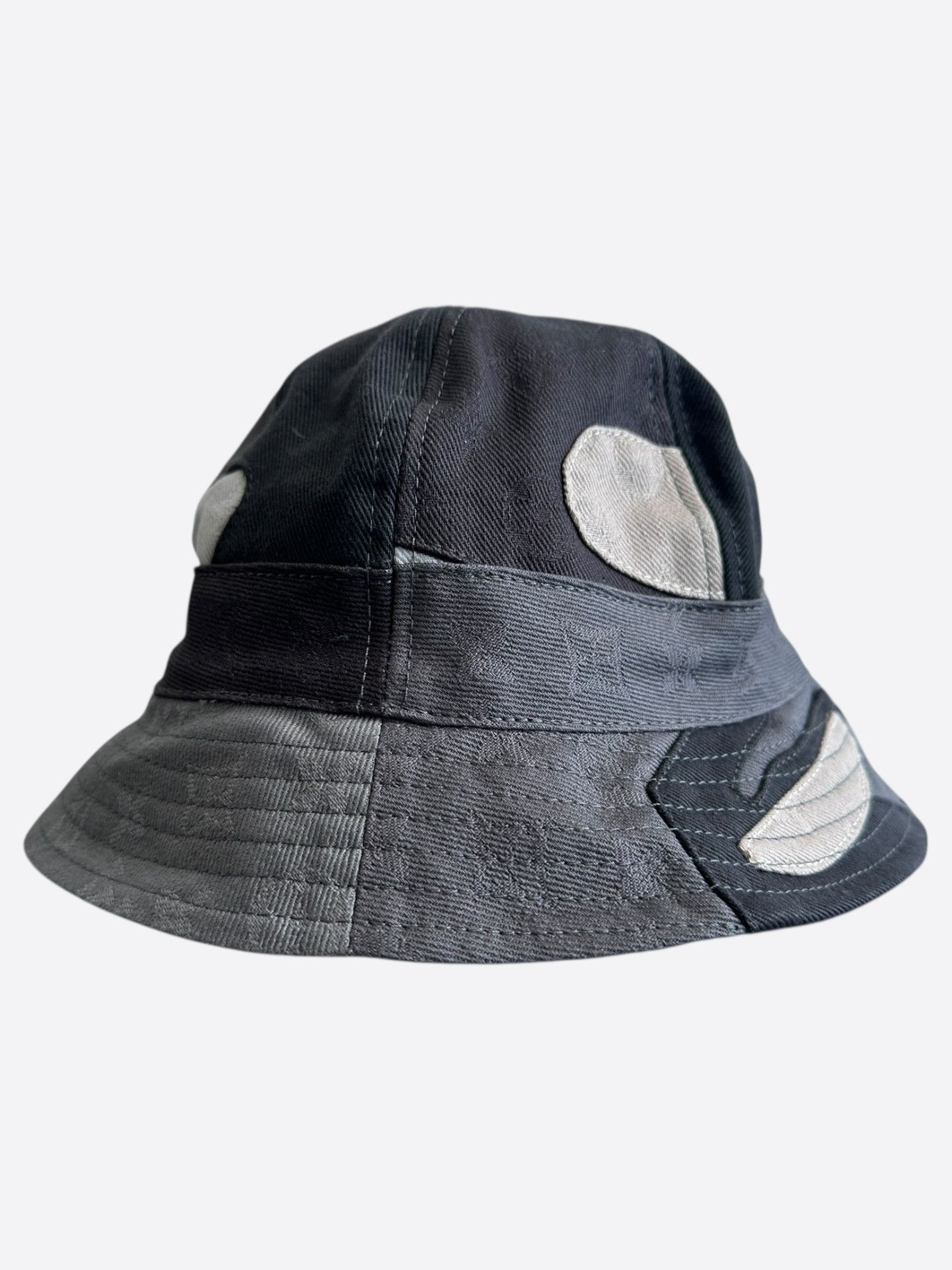Louis Vuitton Louis Vuitton KidSuper Grey Patchwork Bucket Hat Size ONE SIZE - 2 Thumbnail