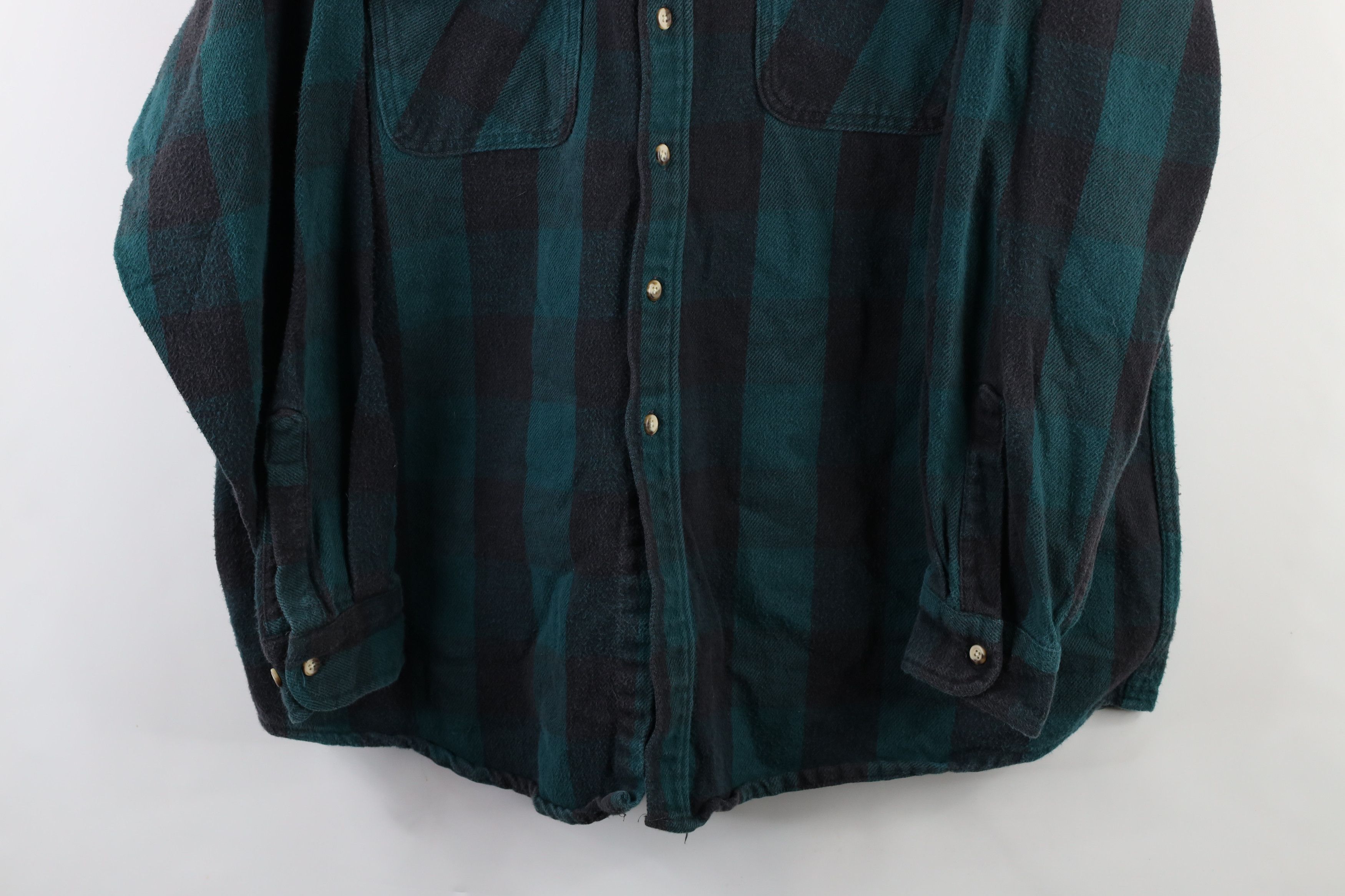 Vintage Vintage 90s Streetwear Heavyweight Button Shirt Plaid USA Size US XXL / EU 58 / 5 - 3 Thumbnail
