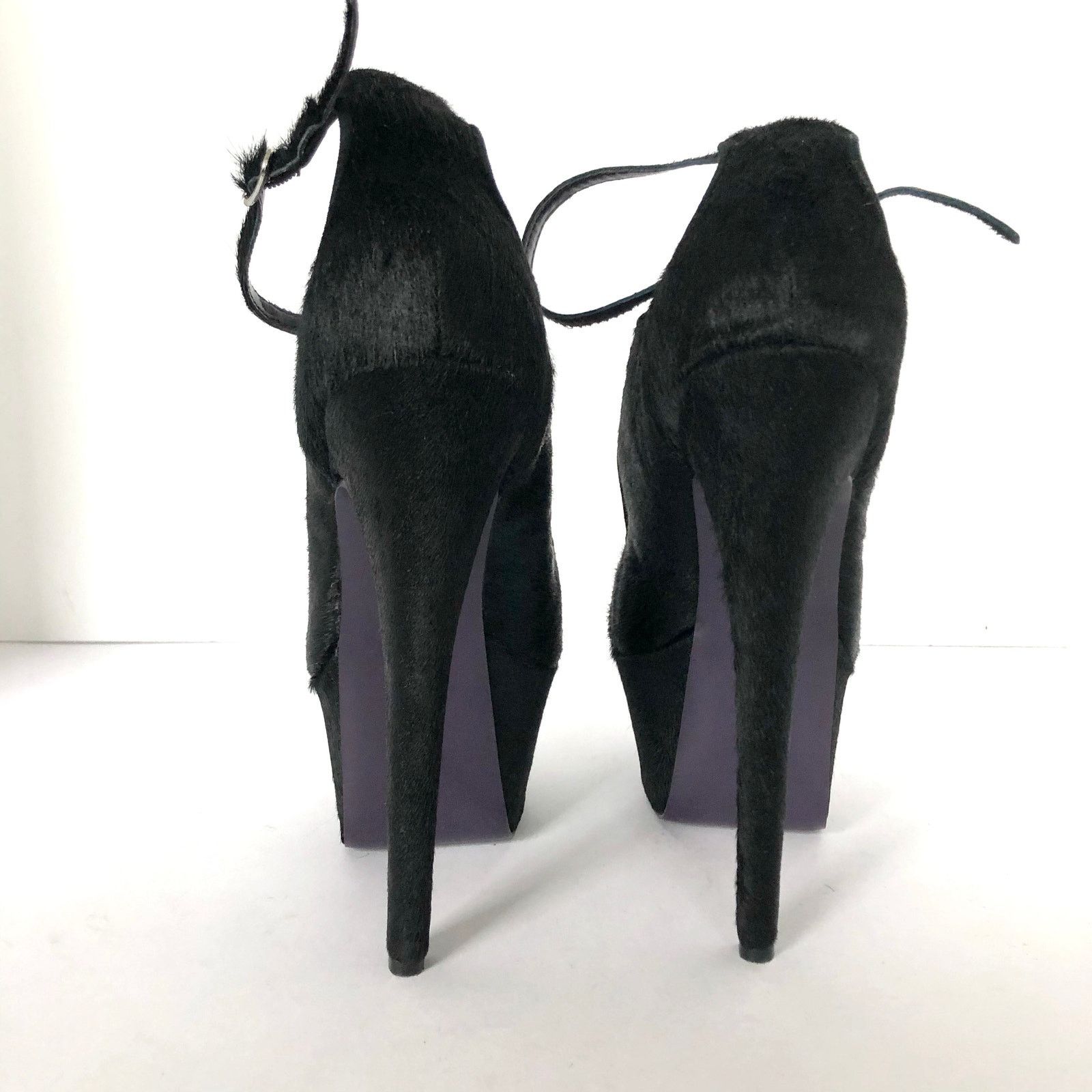 Other London Trash Candy Platform Heels Calf Hair Black Size US 8 / IT 38 - 3 Thumbnail