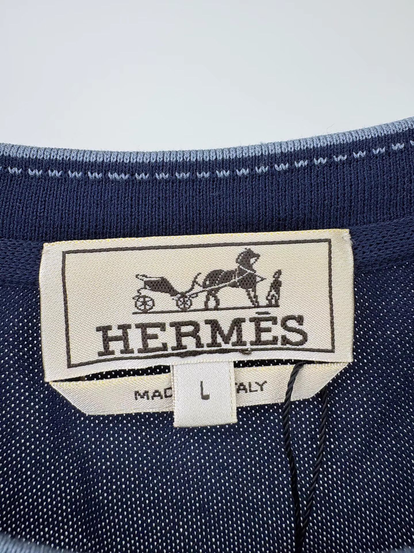 Hermes HERMES Chest Pocket Embroidered Short Sleeve T-Shirt Size US L / EU 52-54 / 3 - 4 Thumbnail