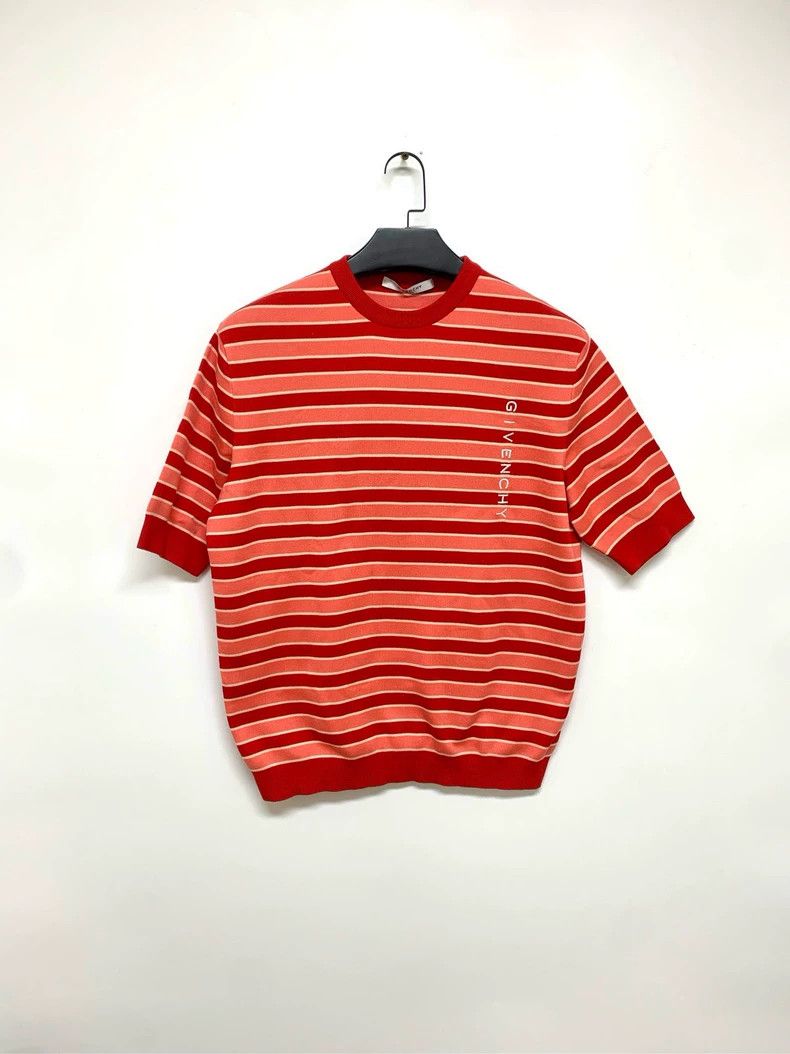 Givenchy Givenchy Classic Striped Logo Knitted Short Sleeve 2506-Nex Size US XS / EU 42 / 0 - 1 Thumbnail