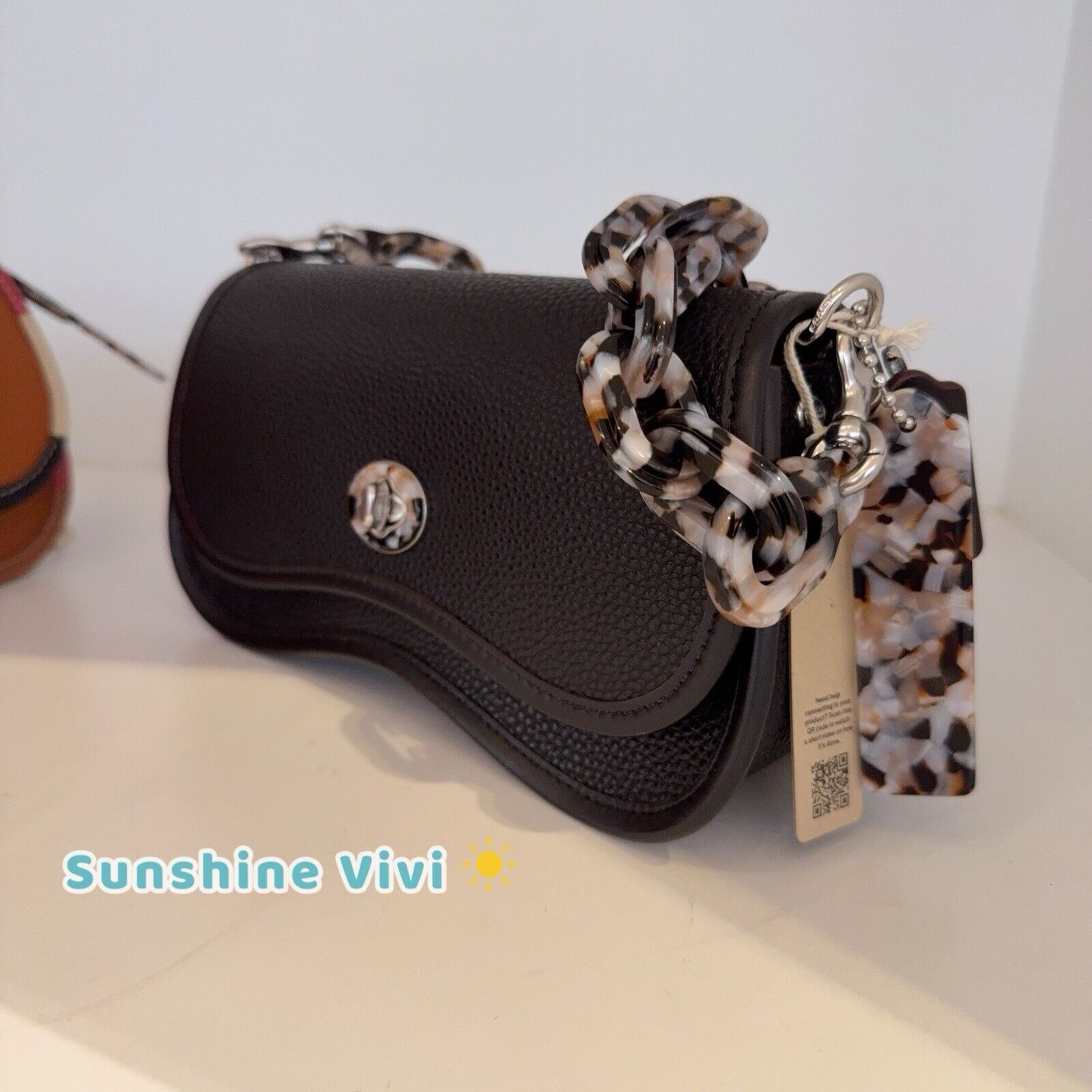 Coach NWT Coach Wavy Dinky Bag Shoulde Crossbody Black CK113 Size ONE SIZE - 3 Thumbnail
