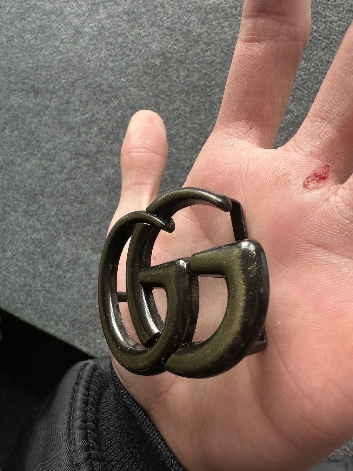 Other RARE🚨 BIG GG DOUBLE G MEN BUCKLE BRONZ LOGO ONLY BUCKLE Size ONE SIZE - 3 Thumbnail