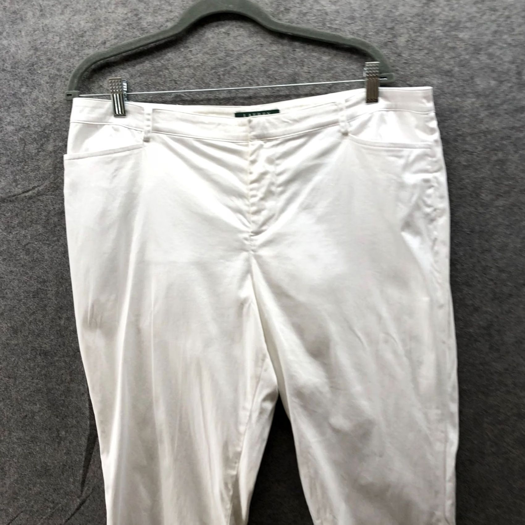 Ralph Lauren Lauren Ralph Lauren White Zip Ankle Pants Womens 14P Stretch Lightweight Slim Size 36" / US 14 / IT 50 - 3 Thumbnail