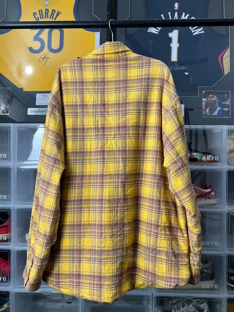 Balenciaga Balenciaga 23SS Yellow Pink Plaid Shirt Jacket. Size US XS / EU 42 / 0 - 2 Thumbnail