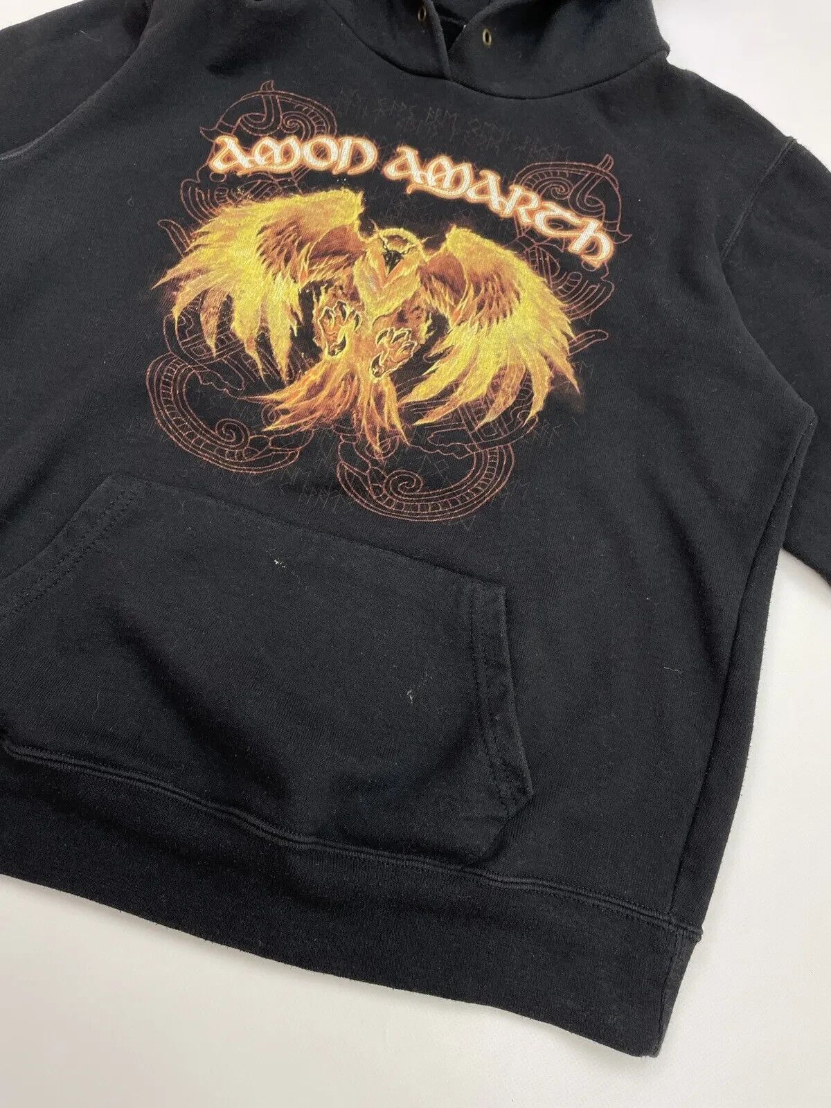 Vintage AMON AMARTH I AM THE EAGLE UN THE SKY 2013 HOODIE FADED ROCK Size US L / EU 52-54 / 3 - 5 Thumbnail