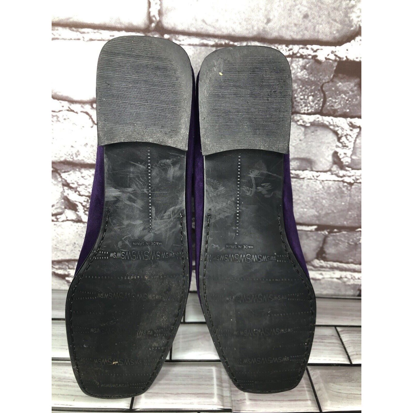 Stuart Weitzman Stuart Weitzman Purple Suede Leather Rhinestone Pump Shoes W Size US 8.5 / IT 38.5 - 8 Thumbnail