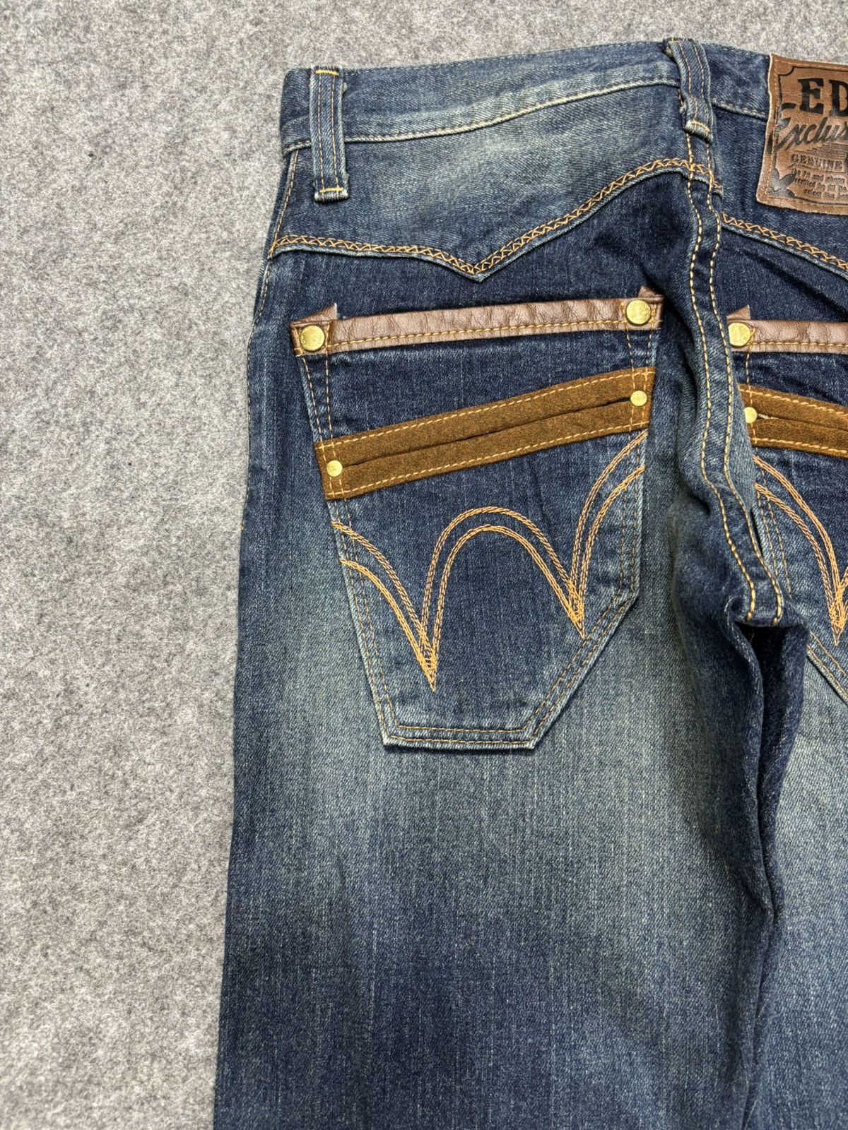 Edwin 💥Insane Rust Wash💥Sick Edwin Stone Wash Slim Denim F654 Size US 29 - 11 Thumbnail