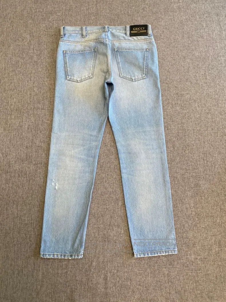 Gucci Gucci Logo pattern straight jeans Size US 32 / EU 48 - 2 Thumbnail