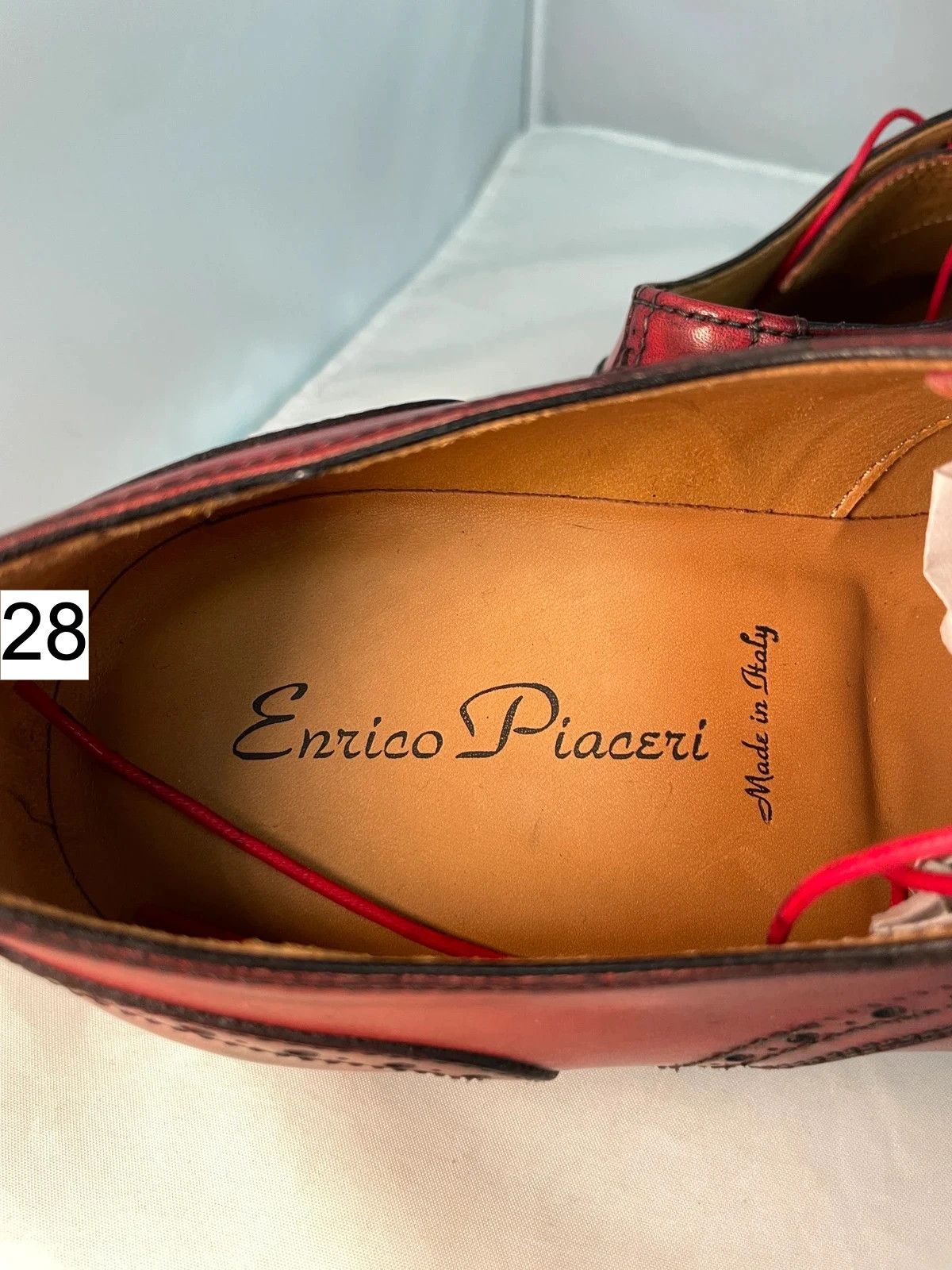 Enrico Coveri Enrico Piaceri Formal Red Leather Shoes Size US 9 / EU 42 - 3 Thumbnail