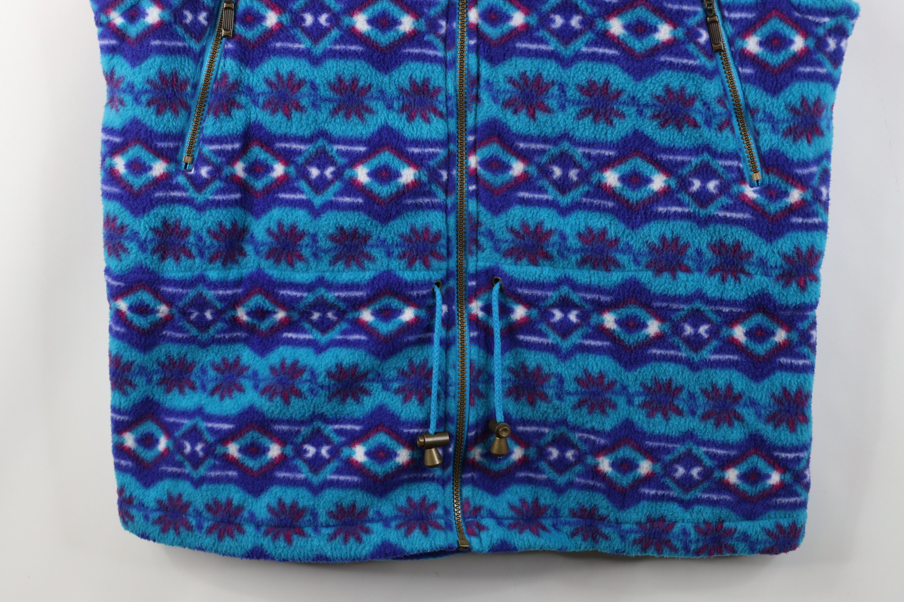 Vintage Vintage 90s Streetwear Fair Isle Fleece Vest Jacket USA Size XL / US 12-14 / IT 48-50 - 3 Thumbnail