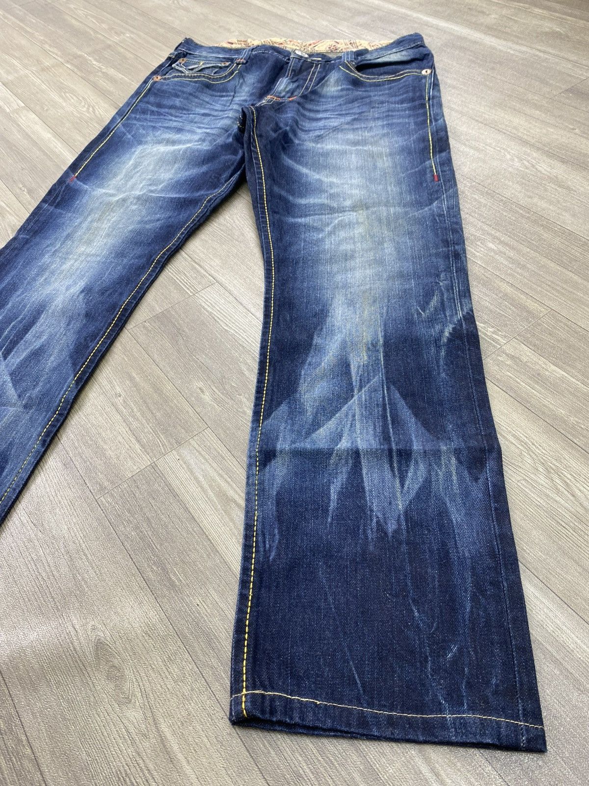 If Six Was Nine 2000s Ediwn Trip Japan Distressed Faded Lgb Punk Style Jeans Size US 34 / EU 50 - 6 Thumbnail