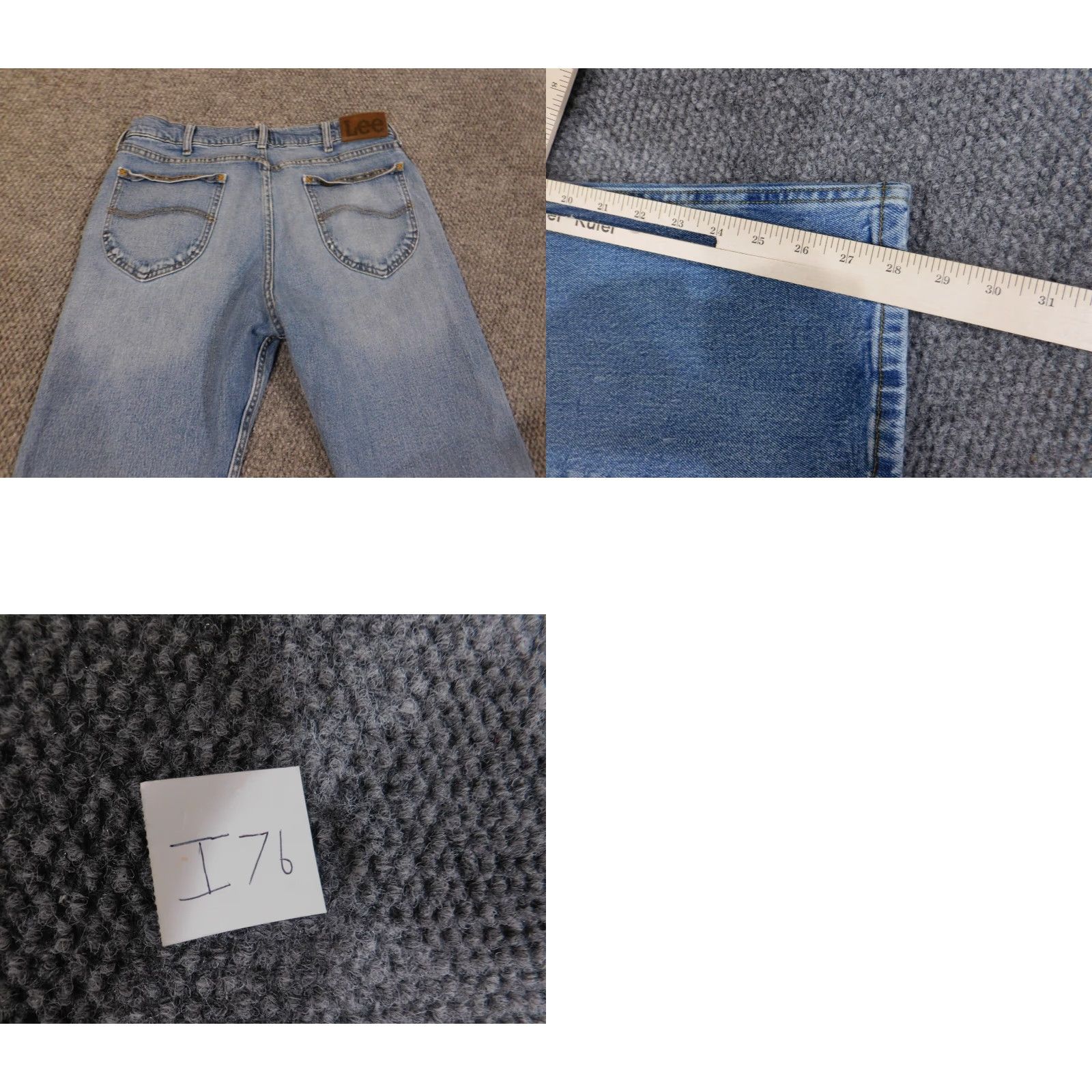 Lee Lee Jeans Men Jeans 36x30 Light Blue Distressed Denim Work Straight Regular USA Pocket Zipper Mid Rise 30 In Inseam Size US 36 / EU 52 - 8 Thumbnail