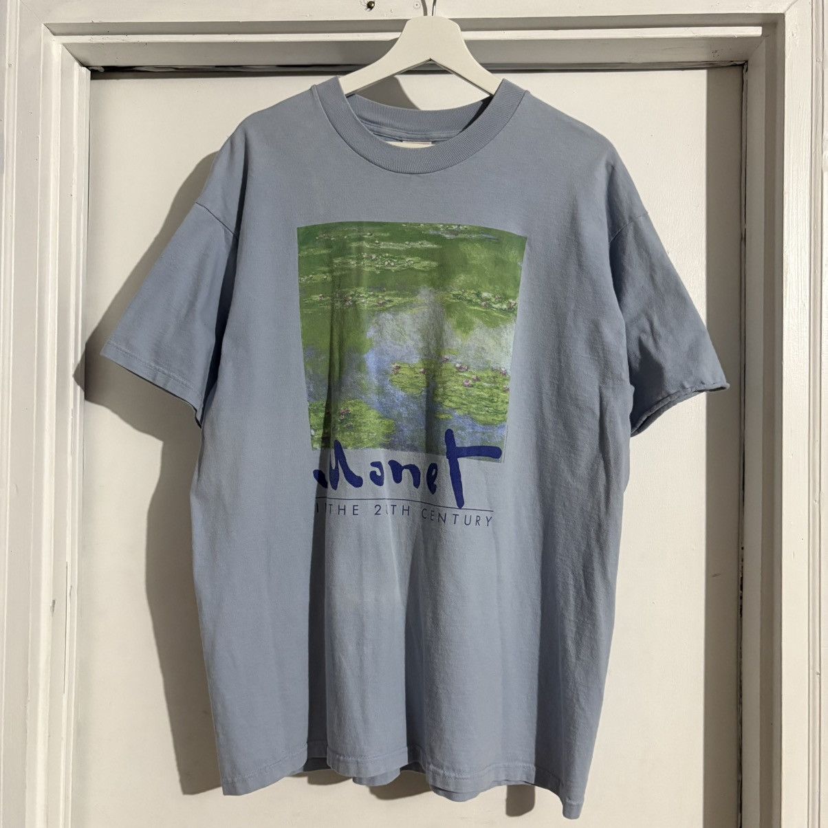 Vintage Vintage Monet Blue Art T-shirt Size US XL / EU 56 / 4 - 2 Thumbnail