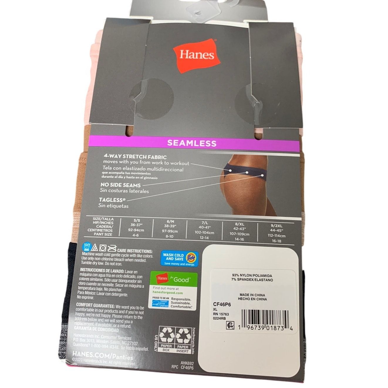 Hanes New 6-Pack Hanes Womens Size XL Thong Panty Underwear Size ONE SIZE - 3 Thumbnail
