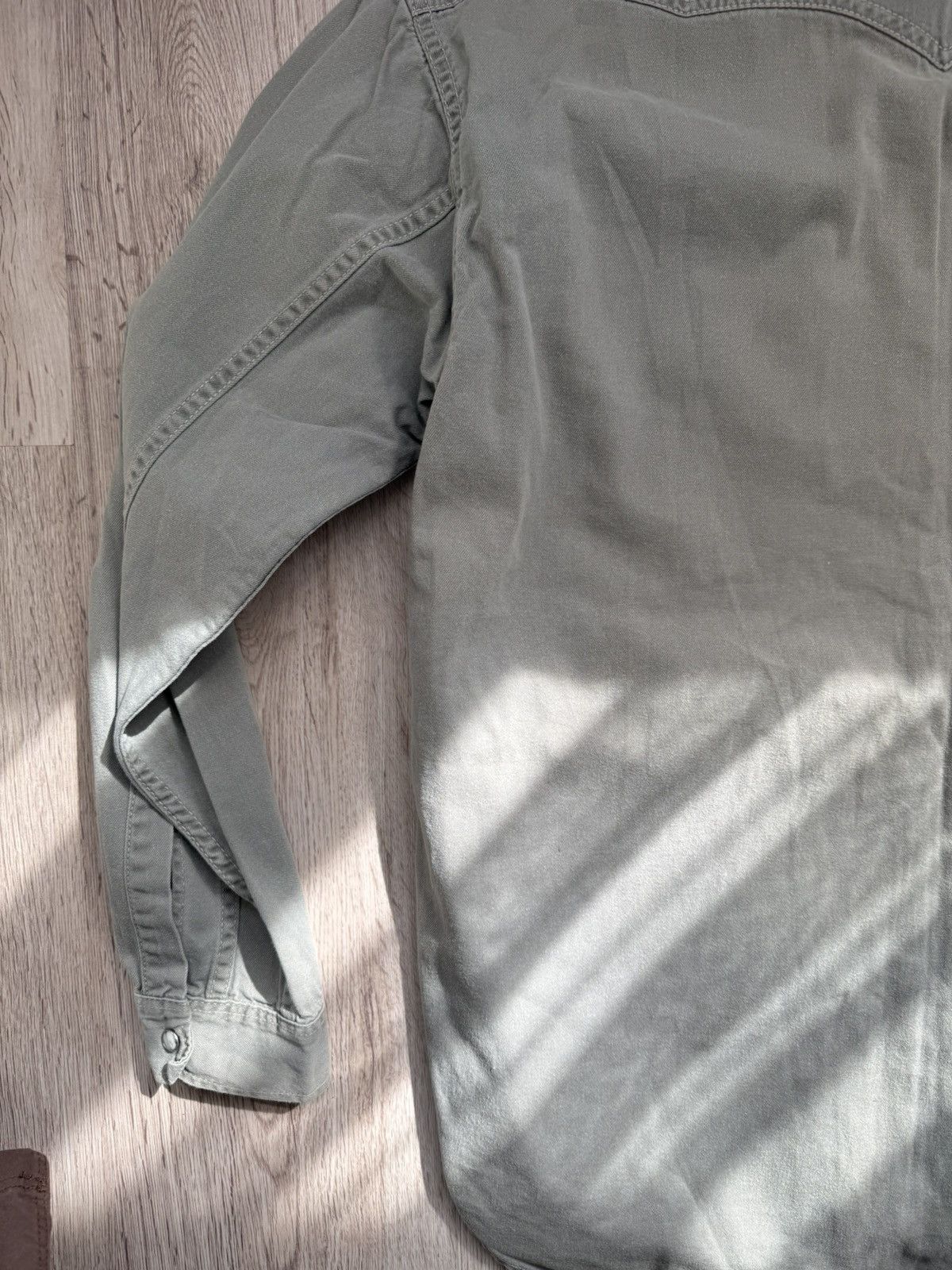Levi's Vintage 90s Levi’s Western Shirt Green Khaki Red Tab Size M Size US M / EU 48-50 / 2 - 19 Thumbnail