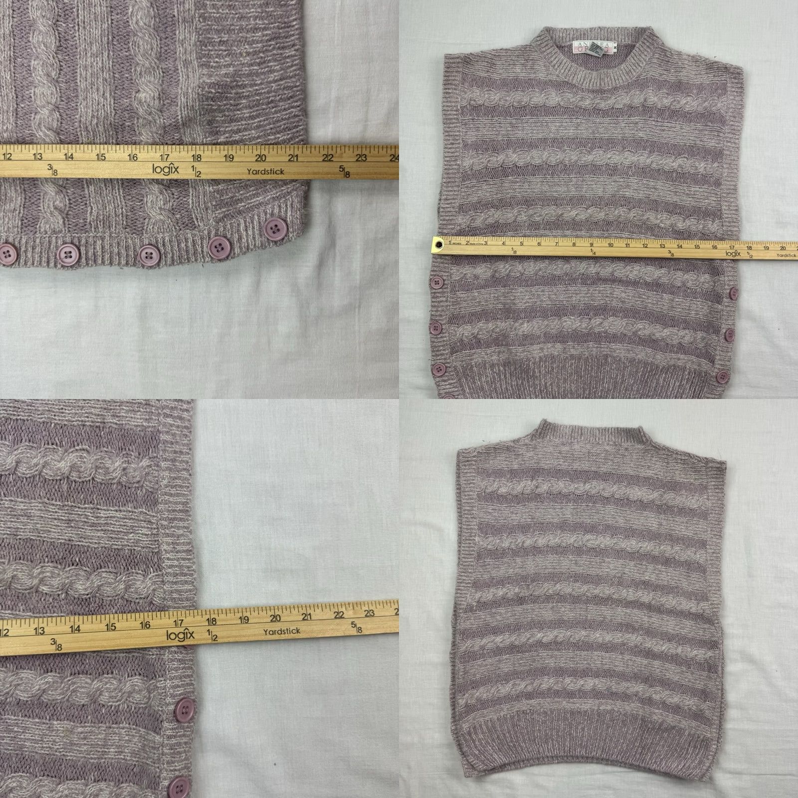 Vintage VINTAGE Andrea Gregg Sweater Vest Womens Medium Knit 1980s Hipster Silk Blend Size M / US 6-8 / IT 42-44 - 8 Thumbnail