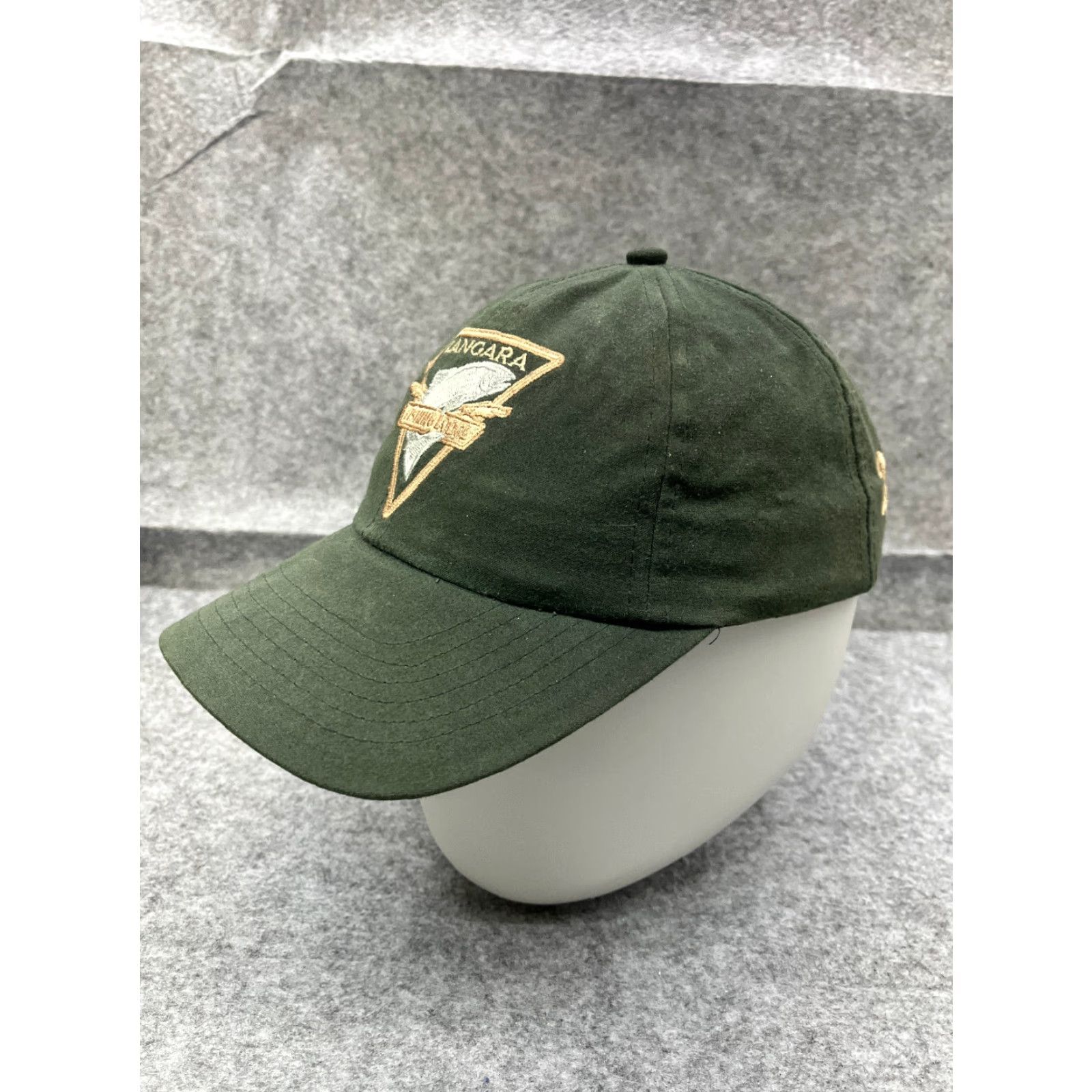 Vintage Langara Langara Fishing Lodge 20 Years Hat Cap Strap Back Adult OS Green Cotton Twill w/ Pin Vintage: No Size ONE SIZE - 4 Thumbnail