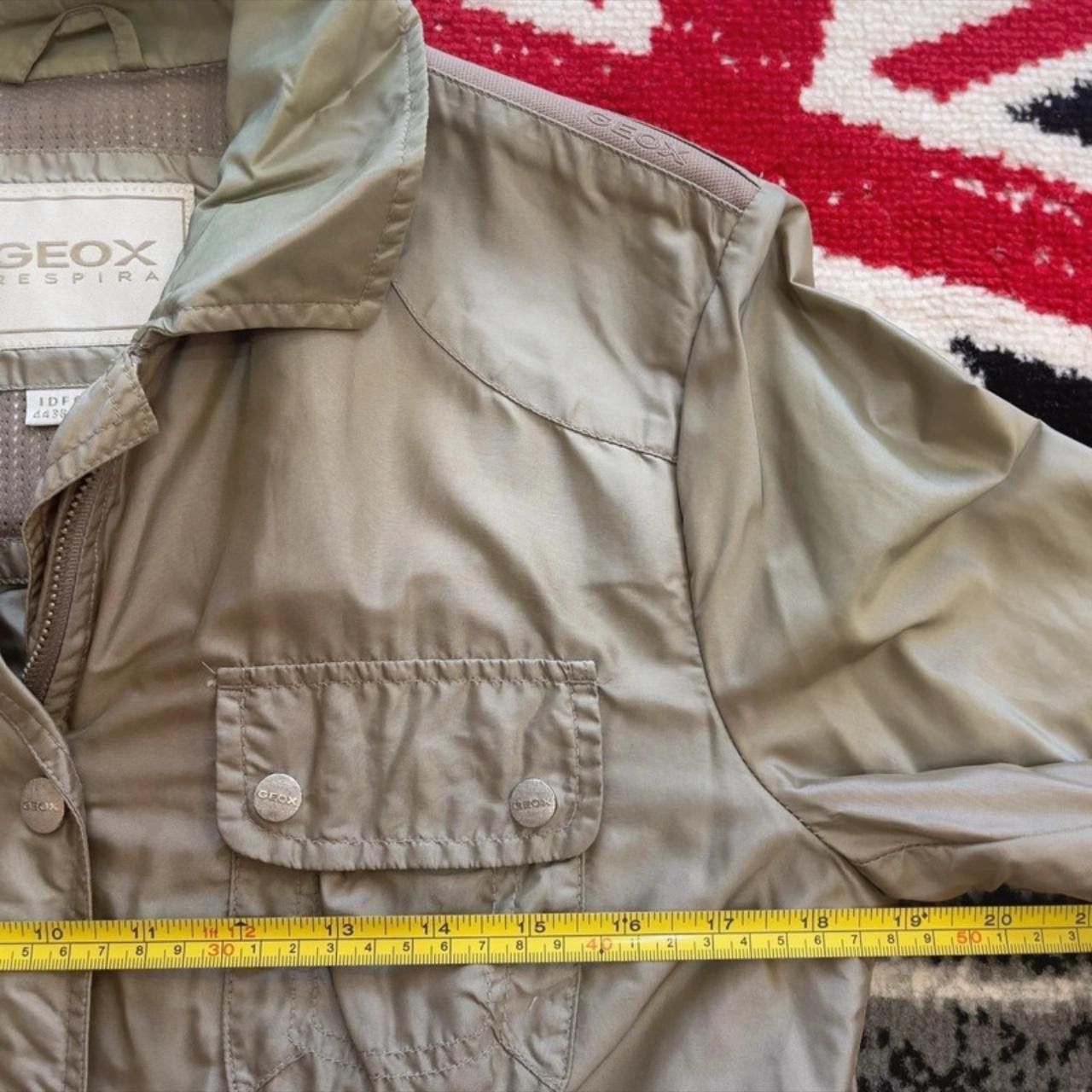 Geox Geox Respira Khaki Light Full Zip Snap Button Jacket Womens Size M / US 6-8 / IT 42-44 - 3 Thumbnail