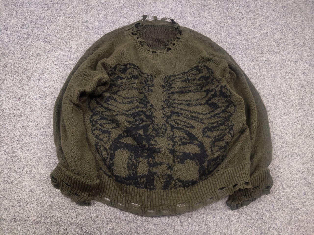 If Six Was Nine Vintage Y2K Style LGB Skeleton crew neck Distressed Sweater Size US S / EU 44-46 / 1 - 2 Thumbnail